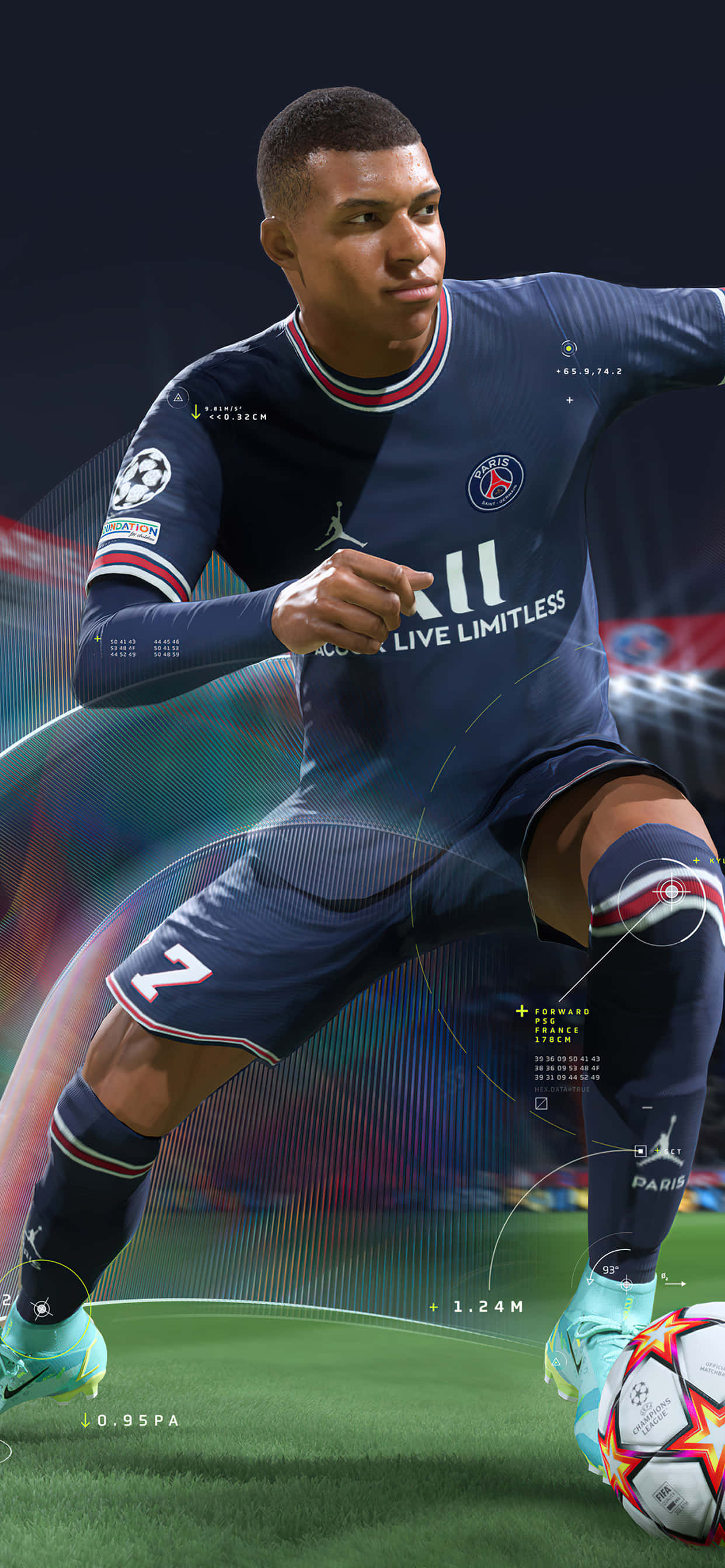 Ο Ποδοσφαιρικός Θαυματουργός Kylian Mbappe Σε Δράση Ταπετσαρία