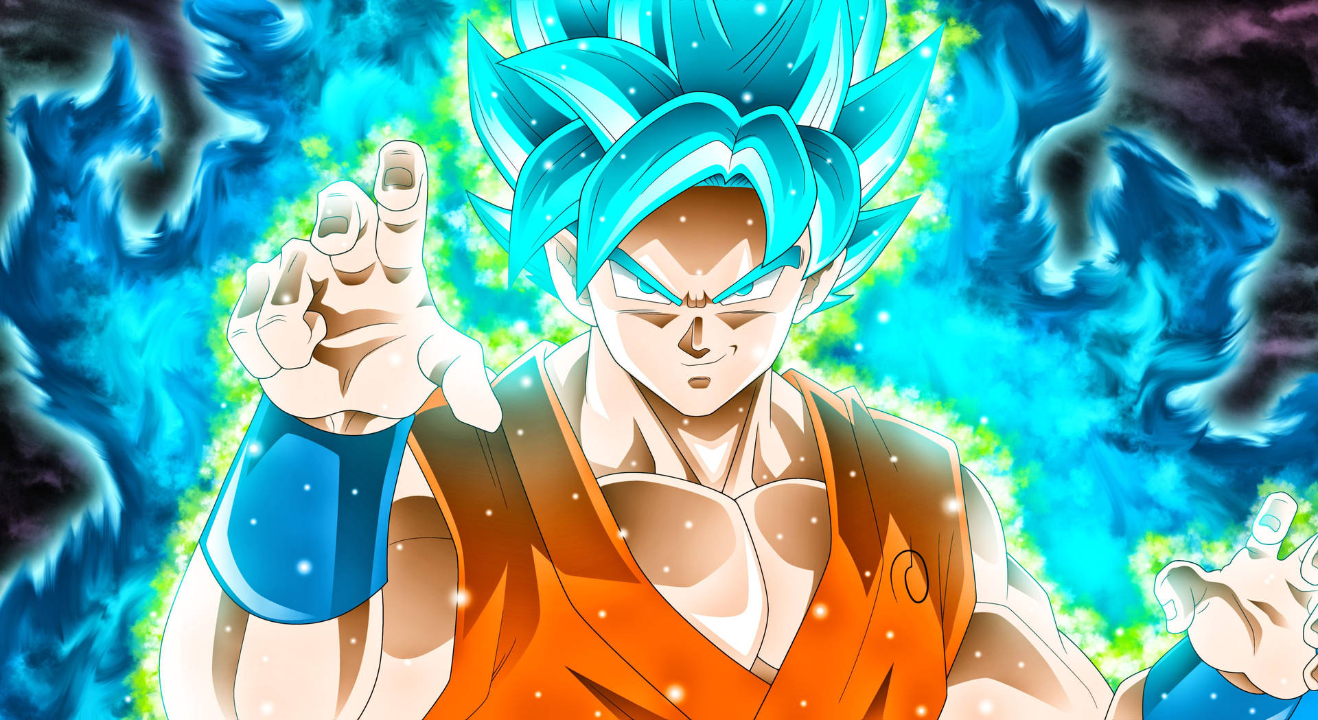 Ταπετσαρία του Goku να φλέγεται και να είναι έτοιμος να πολεμήσει. — Goku Ταπετσαρία