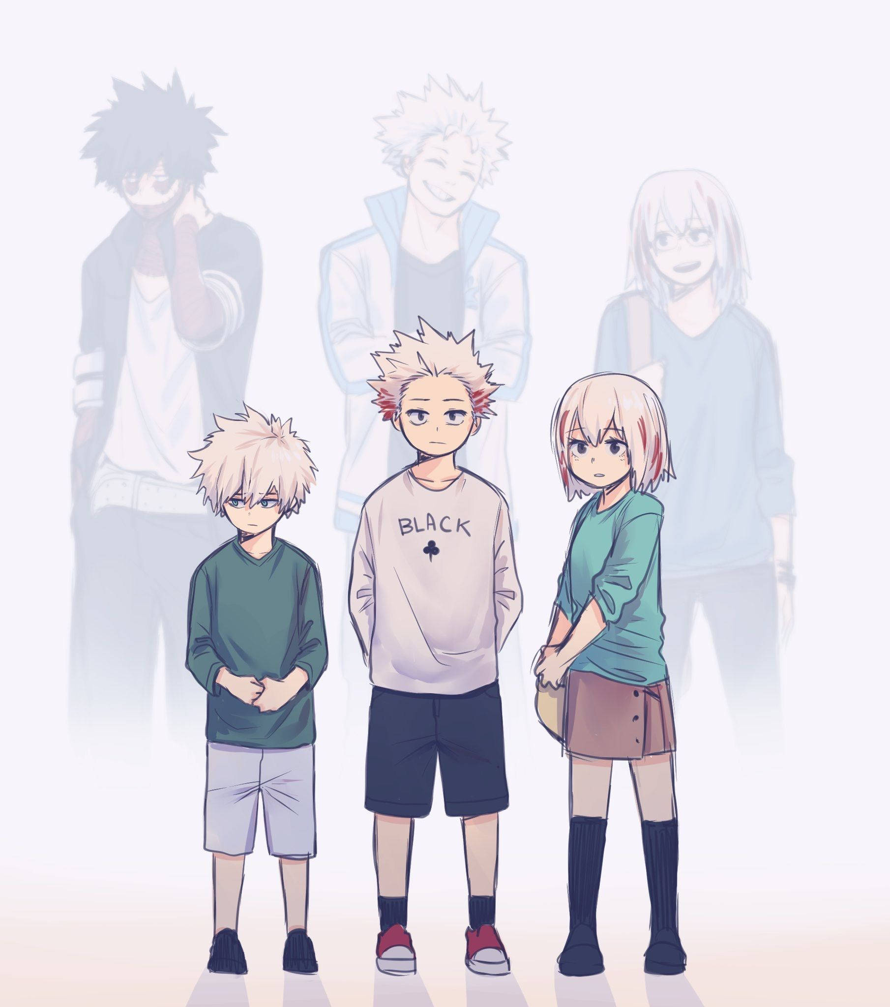 Οικογένεια Todoroki Τρία Αδέλφια Ταπετσαρία