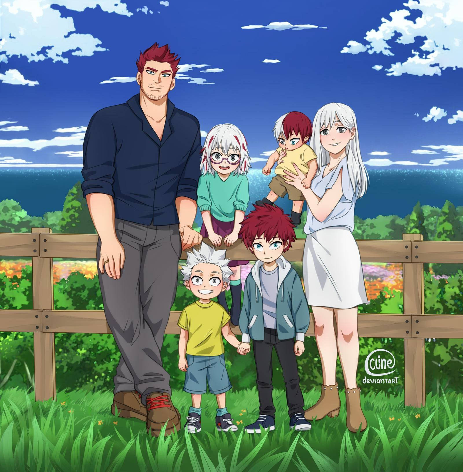Οικογένεια Todoroki Φόντο Φύσης Ταπετσαρία