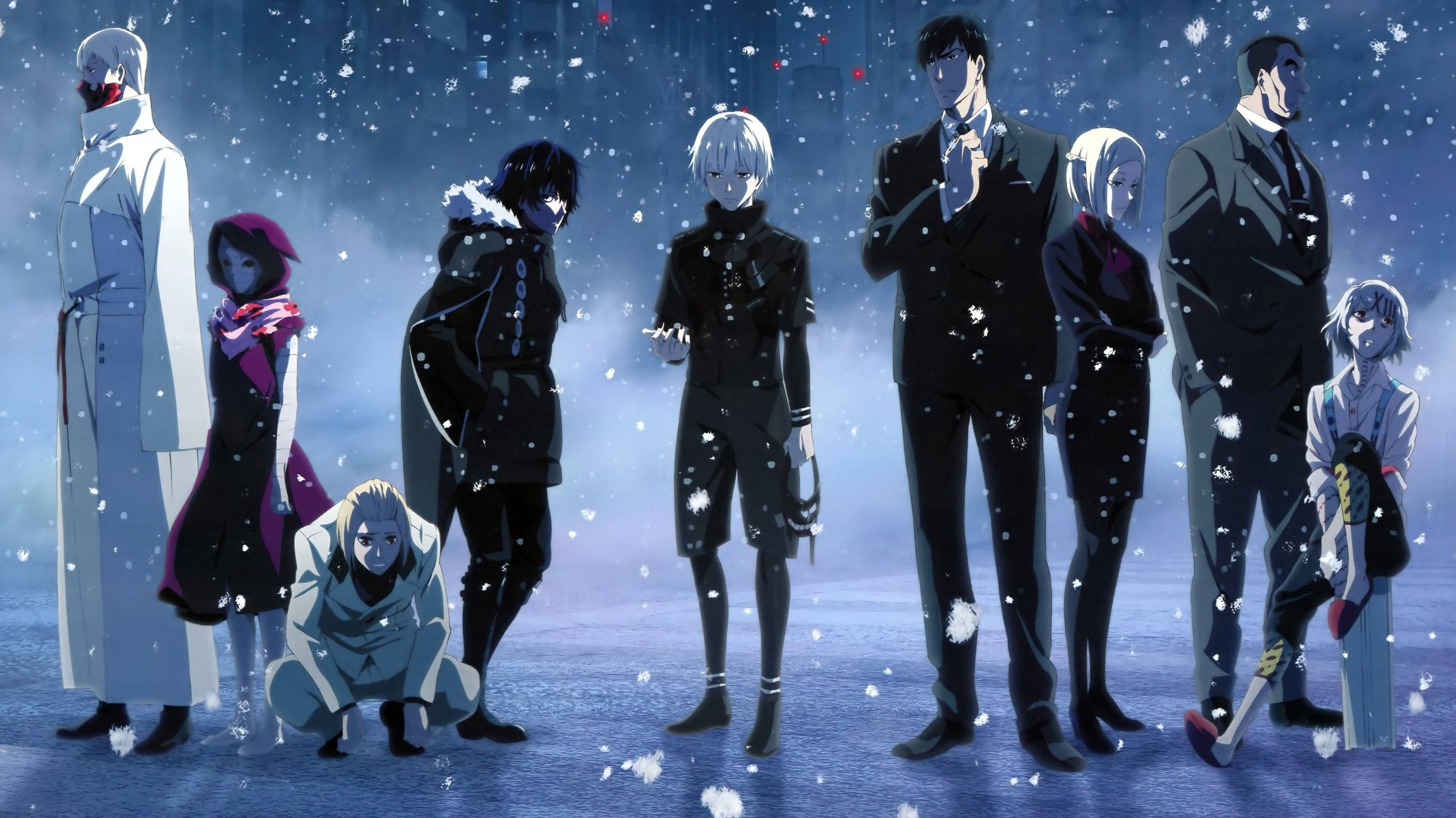 Ομαδικό Έργο Τέχνης με Χαρακτήρες του Tokyo Ghoul Ταπετσαρία
