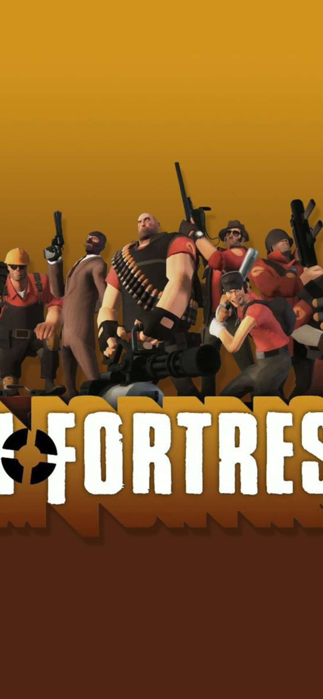 Οπλοστάσιο για Team Fortress 2 σε φόντο iPhone Xs Ταπετσαρία