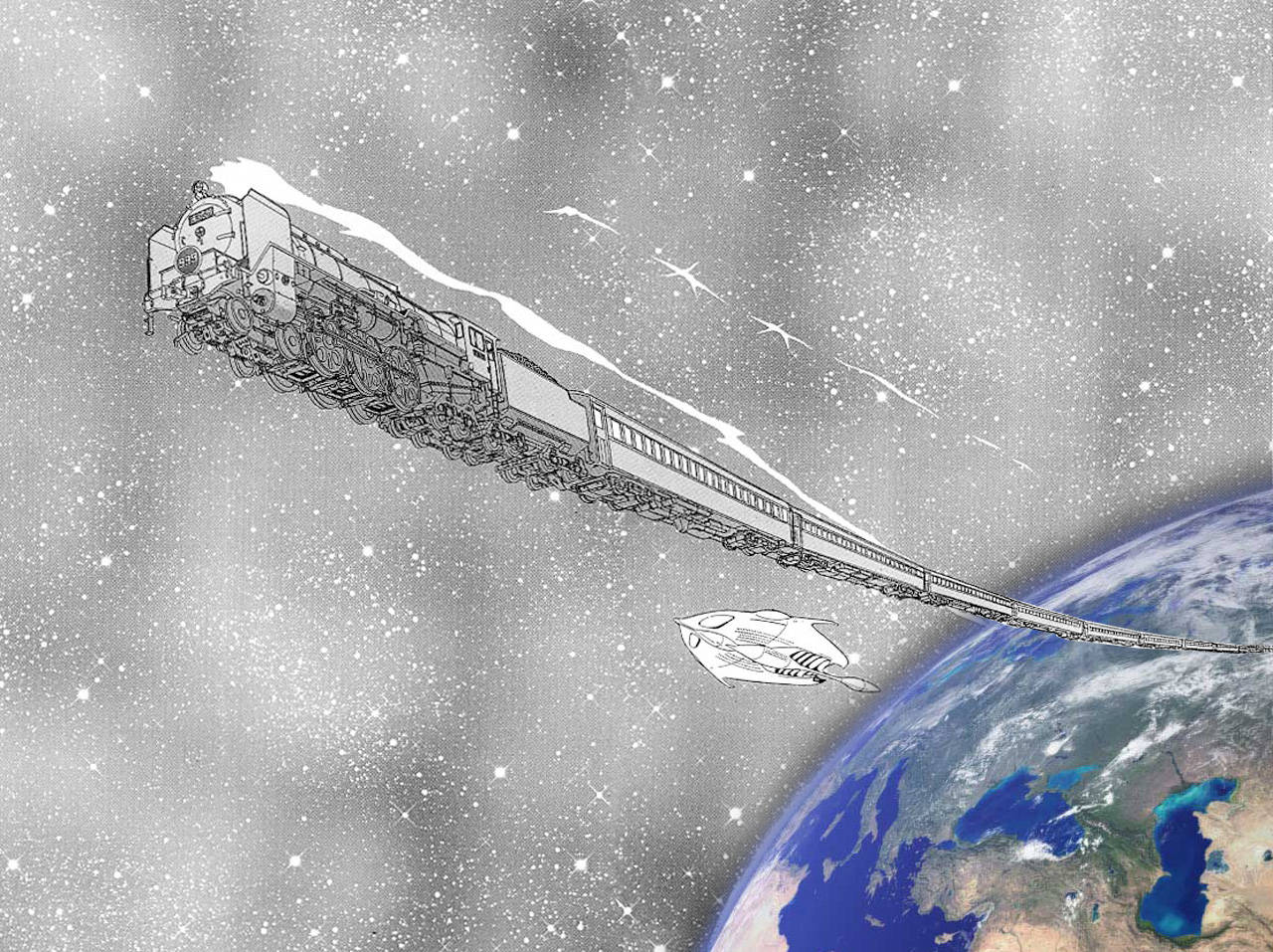 Πάνελ Manga του Galaxy Express 999 Ταπετσαρία