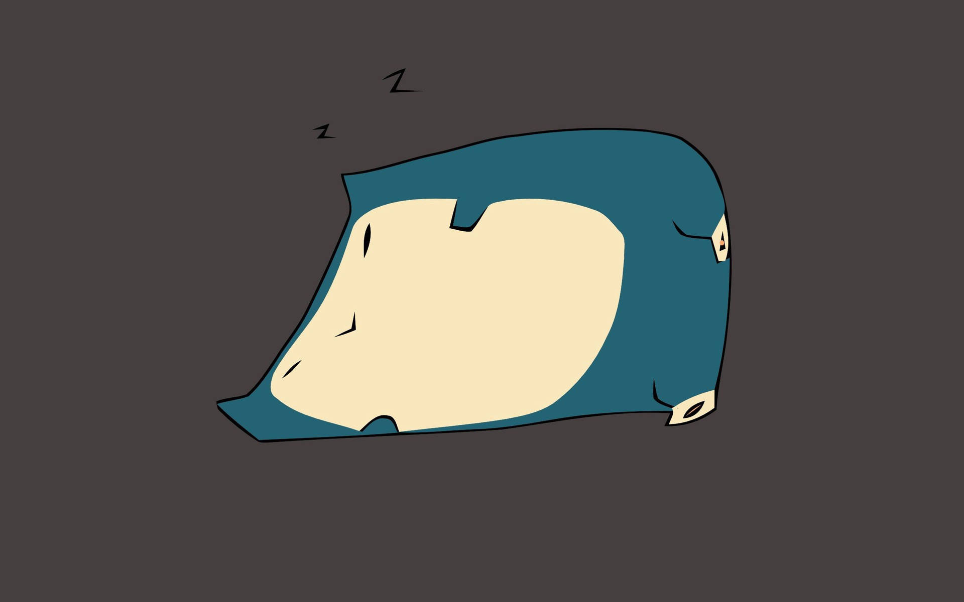 Μπλε Snorlax να κοιμάται σε μινιμαλιστικό φόντο. — Pokemon Ταπετσαρία