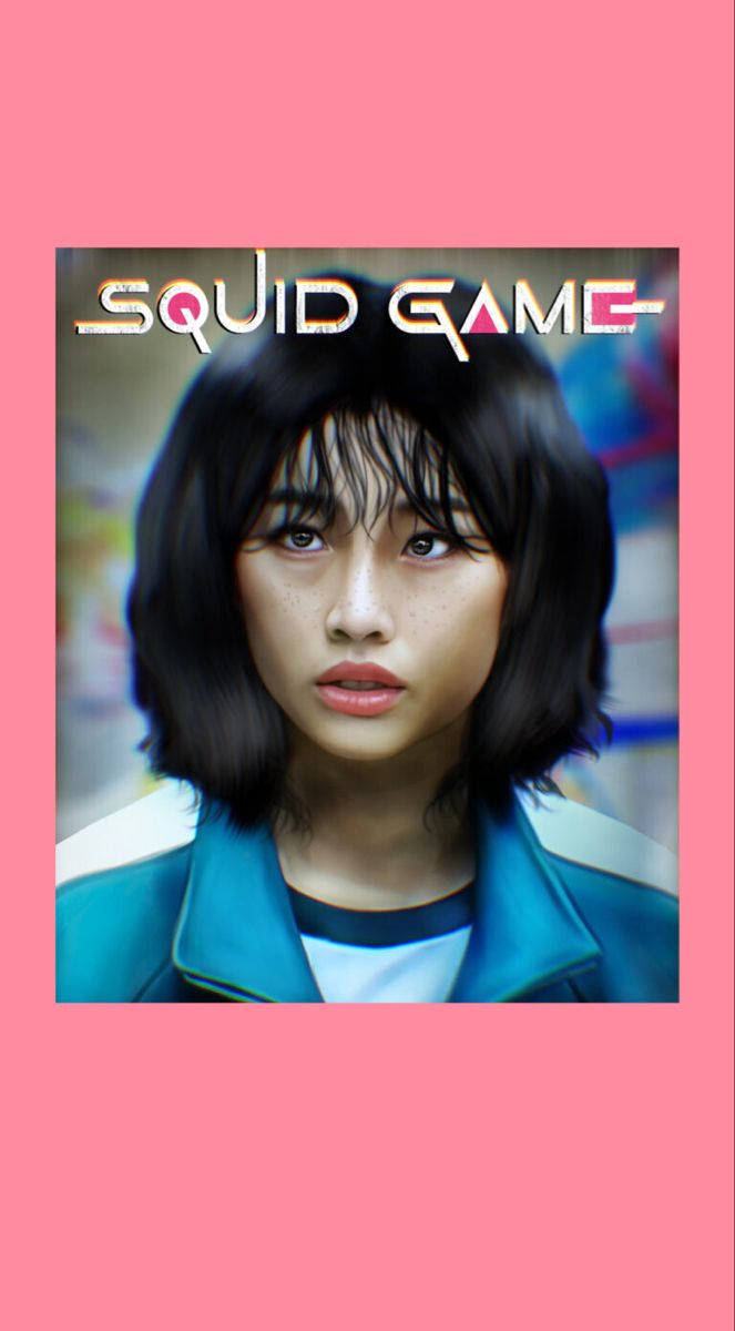 Παίκτρια 067 Squid Game Ροζ Φόντο Ταπετσαρία