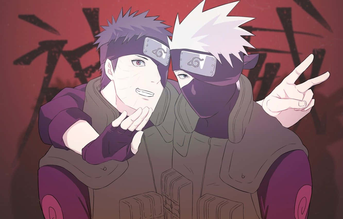 Κακάσι και Ομπίτο — Naruto iPhone GIF Ταπετσαρία