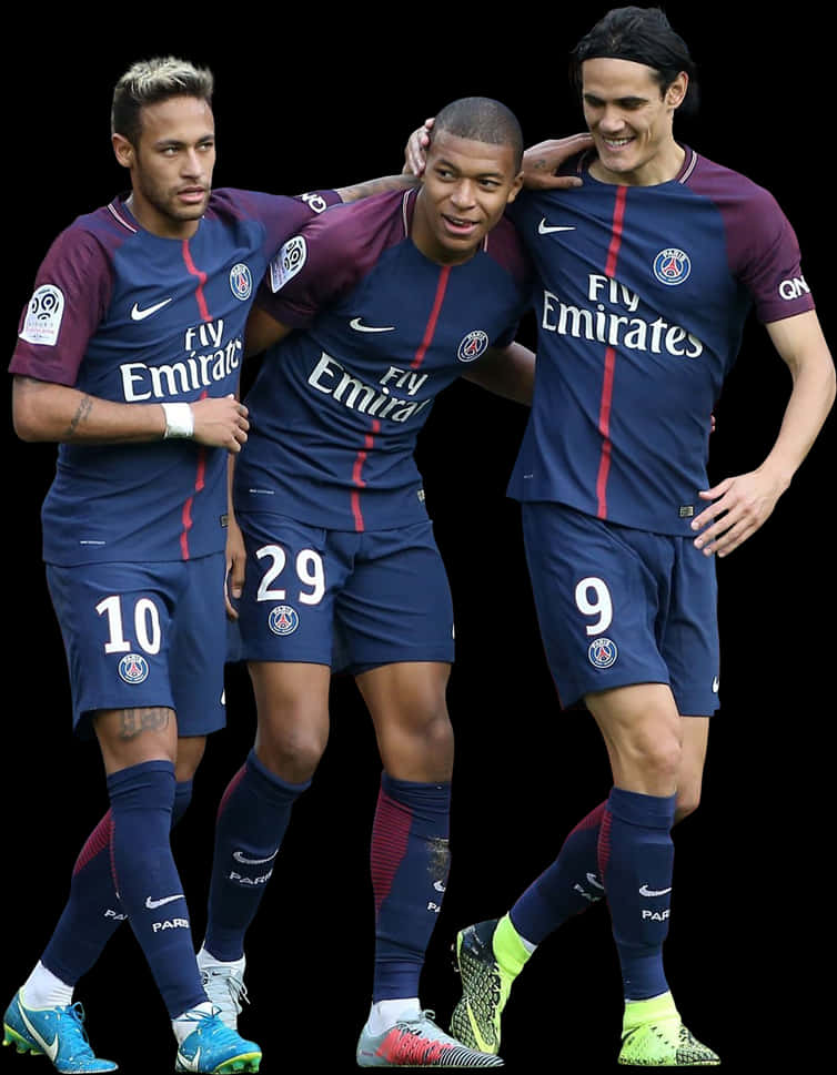 Πανηγυρισμός της Τριάδας της PSG Ταπετσαρία