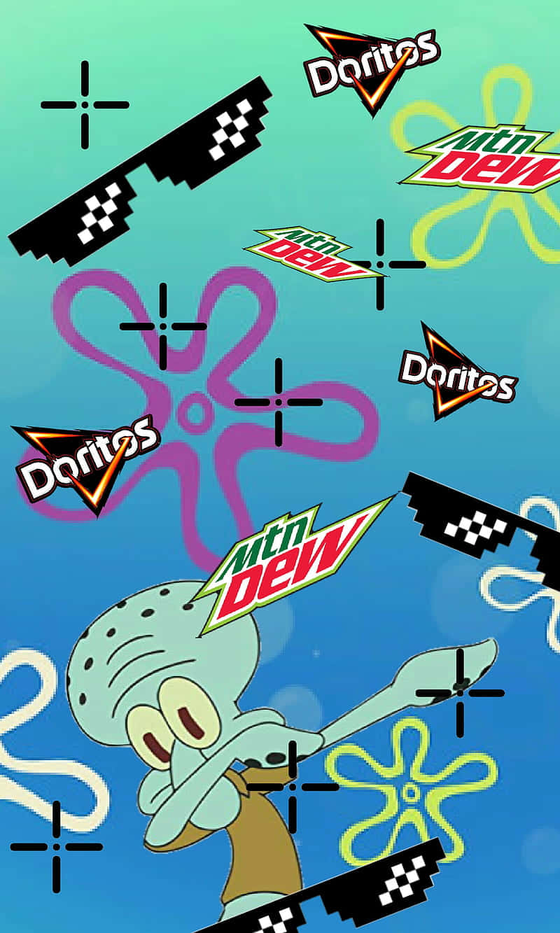 Παράξενη Φωτογραφία Αυτοκόλλητων Τέχνης Spongebob Ταπετσαρία