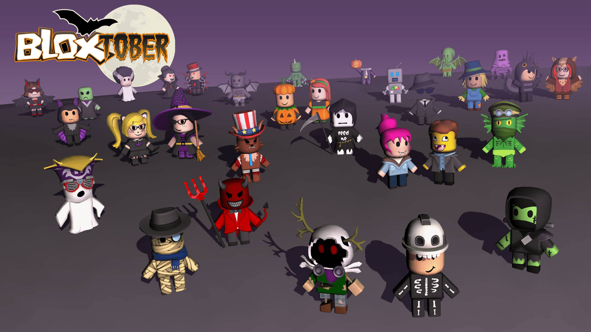 Φανταστική ταπετσαρία σχεδίων avatar Halloween του παιχνιδιού Roblox. — Roblox Ταπετσαρία