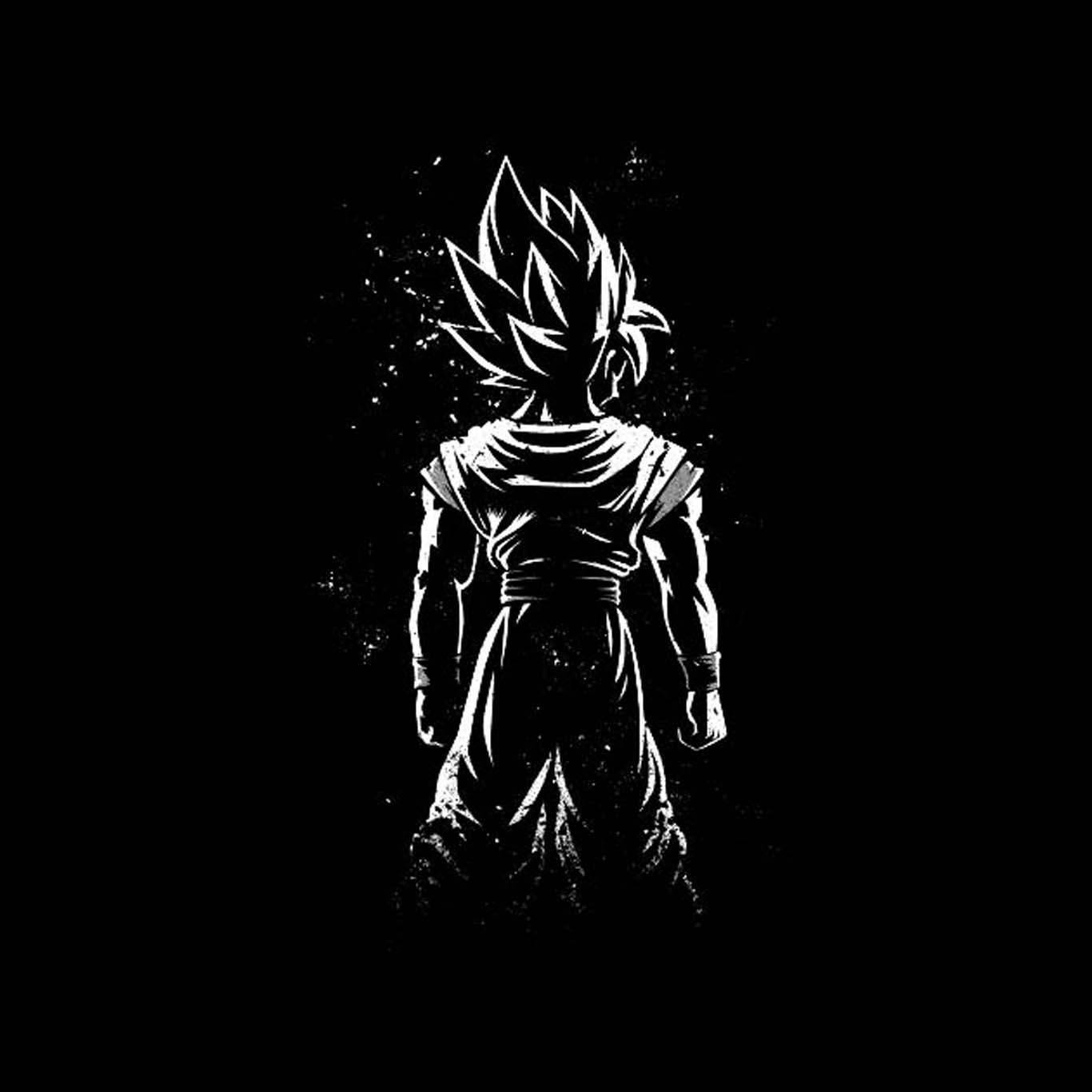 Περίγραμμα Goku σε Ασπρόμαυρο Ταπετσαρία