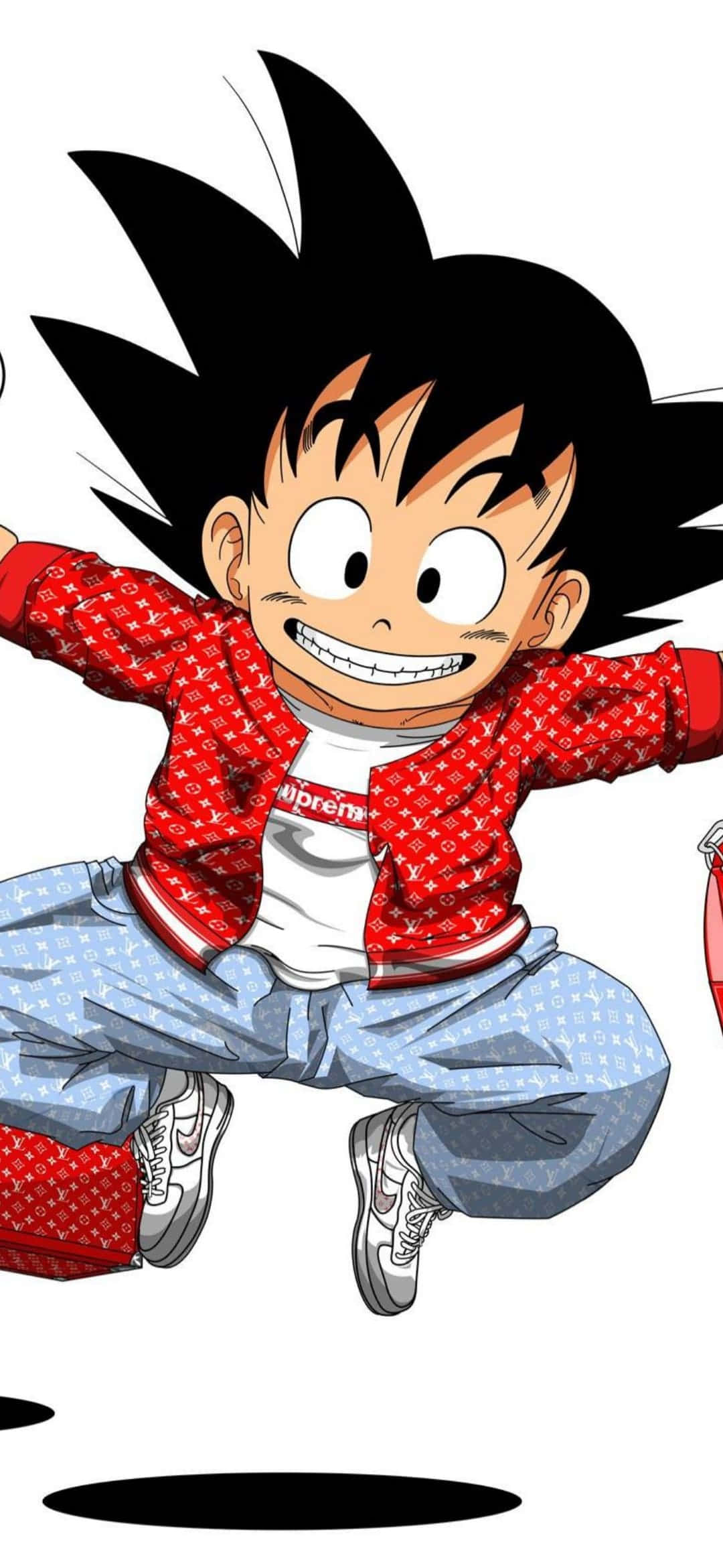 Πηδώντας Χαριτωμένος Goku Supreme Ταπετσαρία
