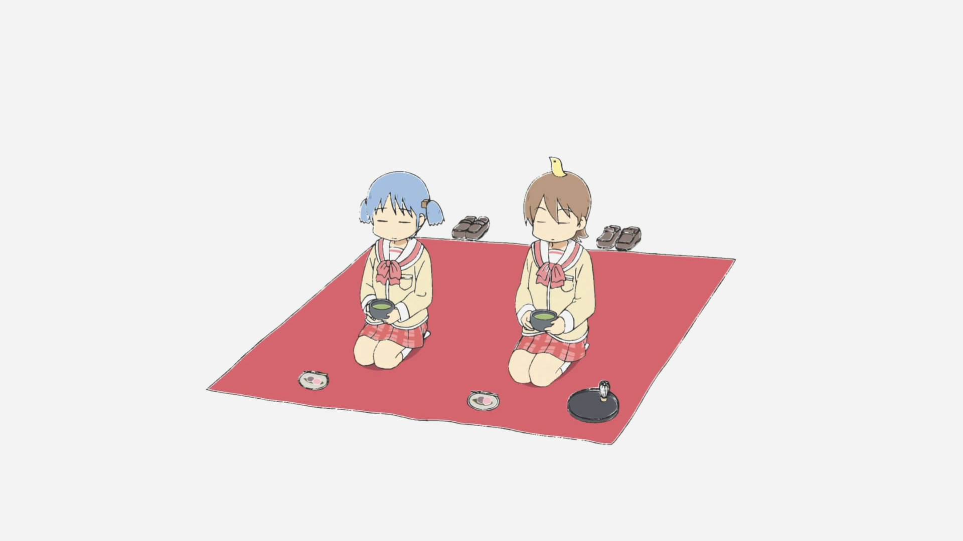 Πικνίκ Μίο και Γιούκο από το Nichijou Ταπετσαρία
