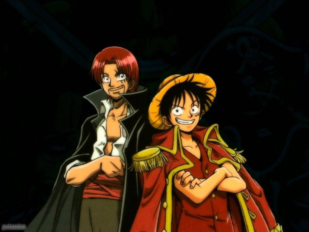 Πλάι-πλάι ο Luffy και ο Shanks One Piece Ταπετσαρία