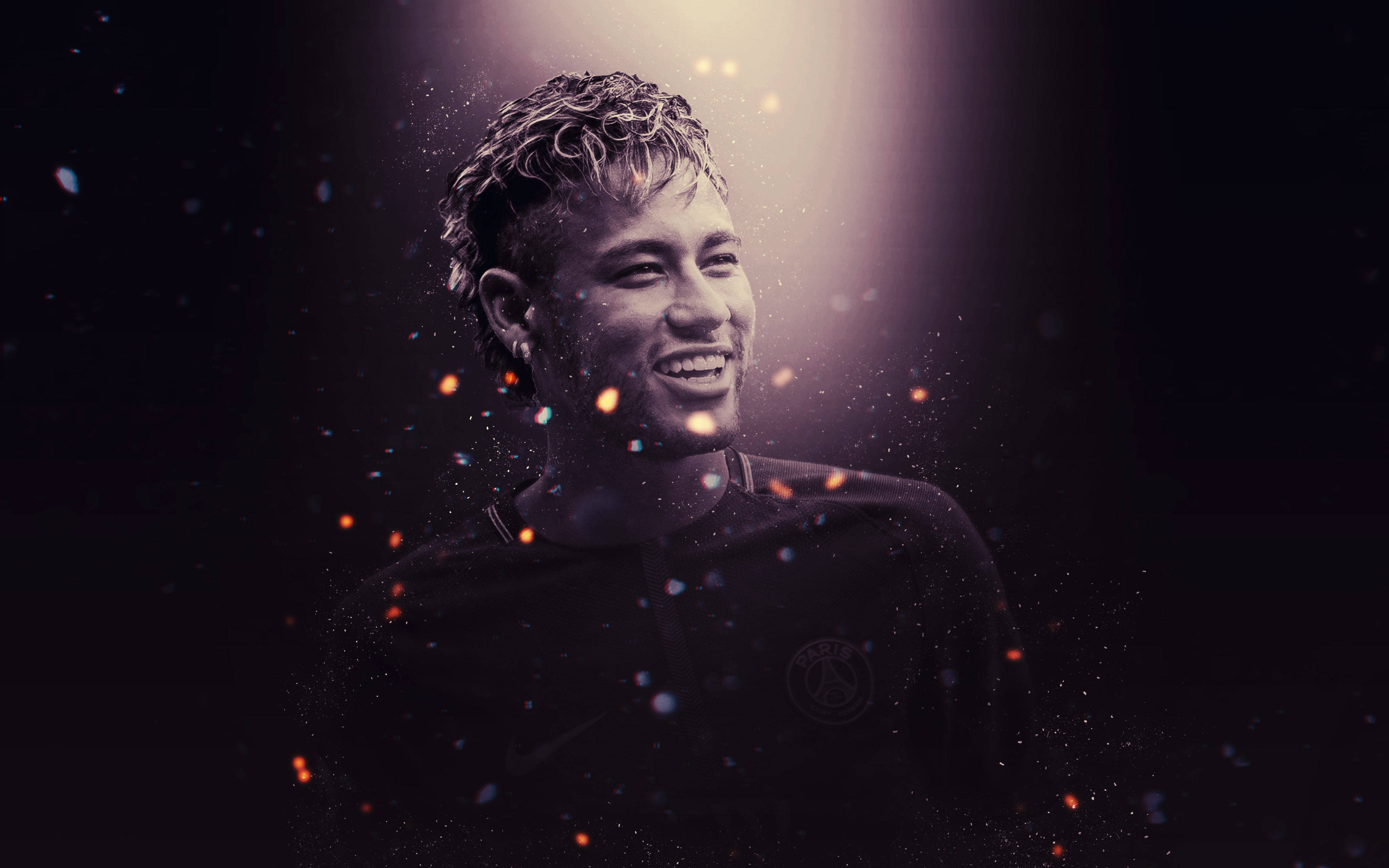 Ποδοσφαιριστής Neymar 4K Σπίθες Ταπετσαρία