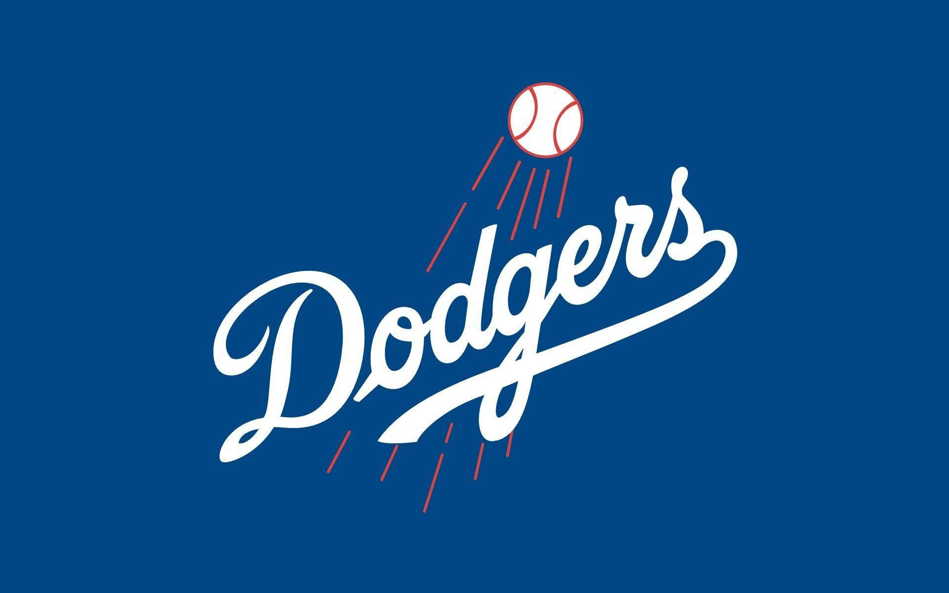 Πολύ Βασικό Μπλε Λογότυπο Dodgers Ταπετσαρία