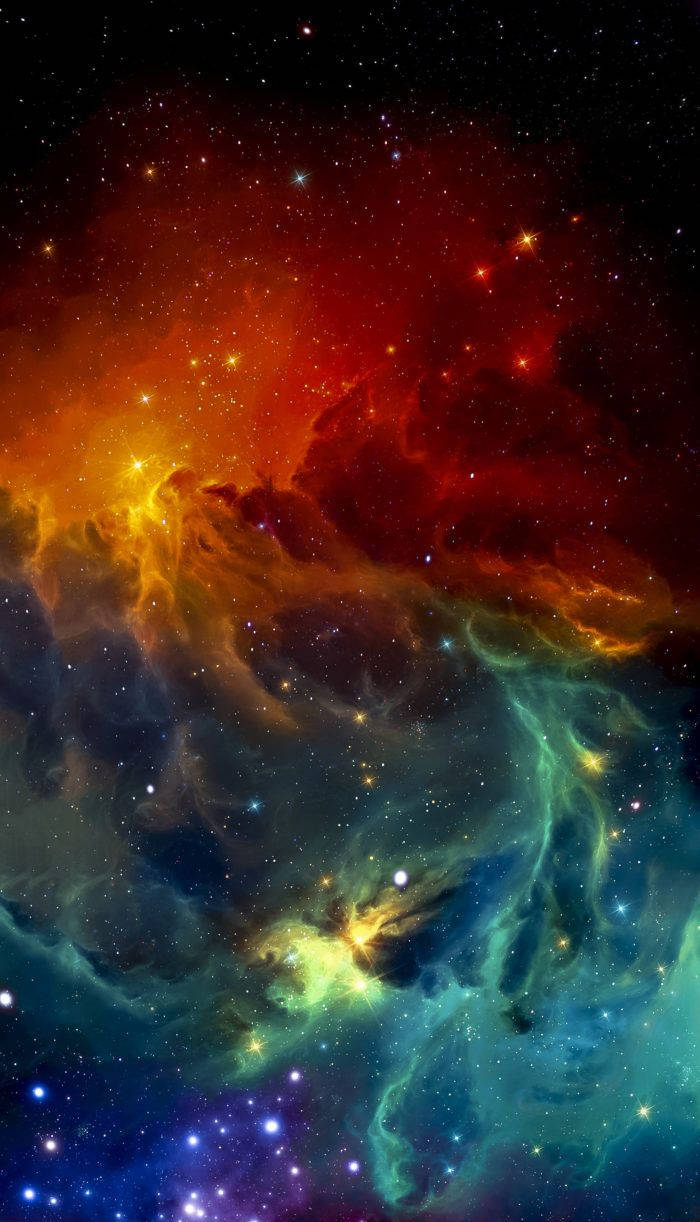 Πολύχρωμος Διάστημα Αισθητικής iPhone 11 Ταπετσαρία