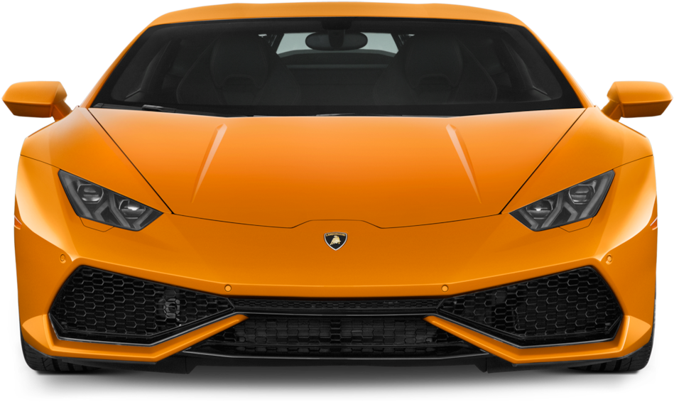 Πορτοκαλί Lamborghini Huracan Μπροστινή Όψη Ταπετσαρία