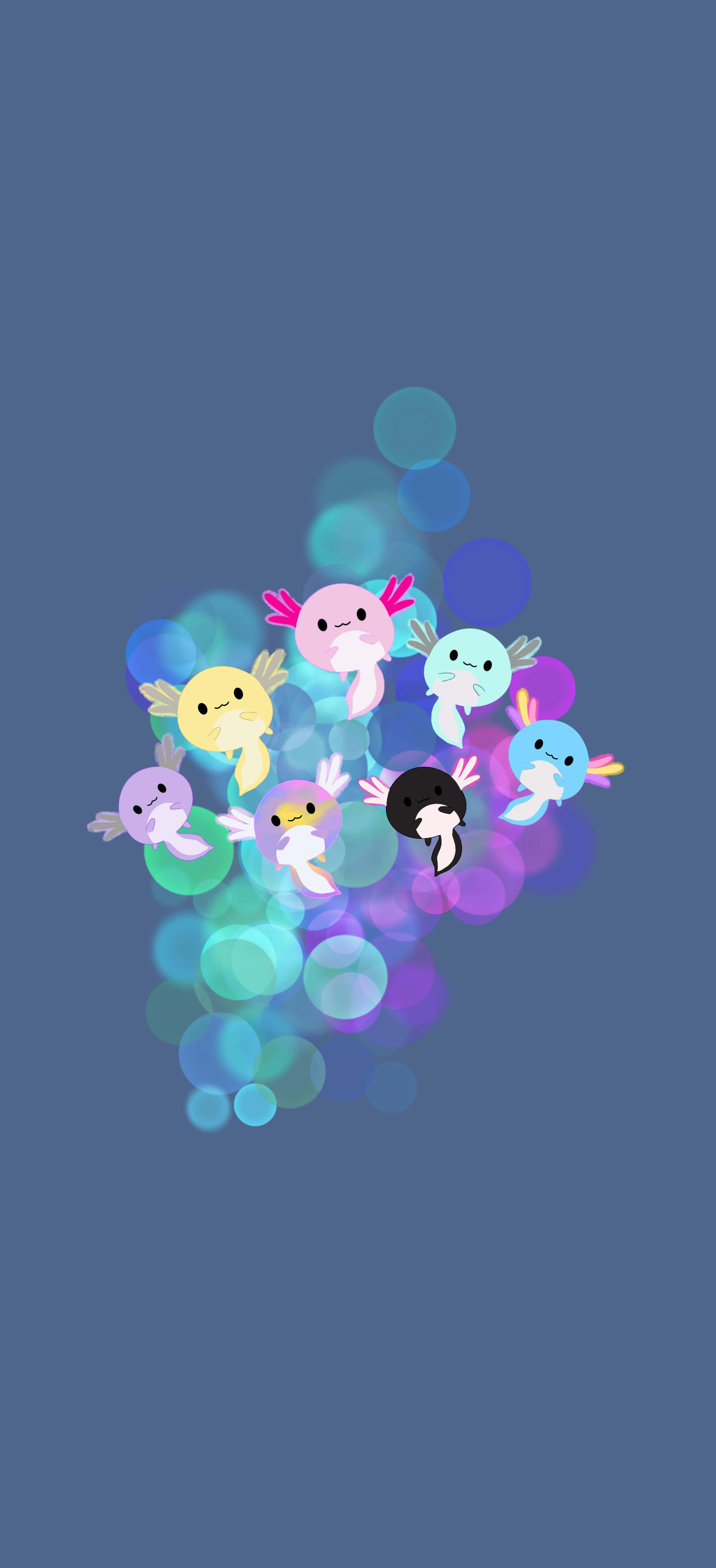 Πορτρέτο Squishmallow με Φόντο Φυσαλίδες Ταπετσαρία