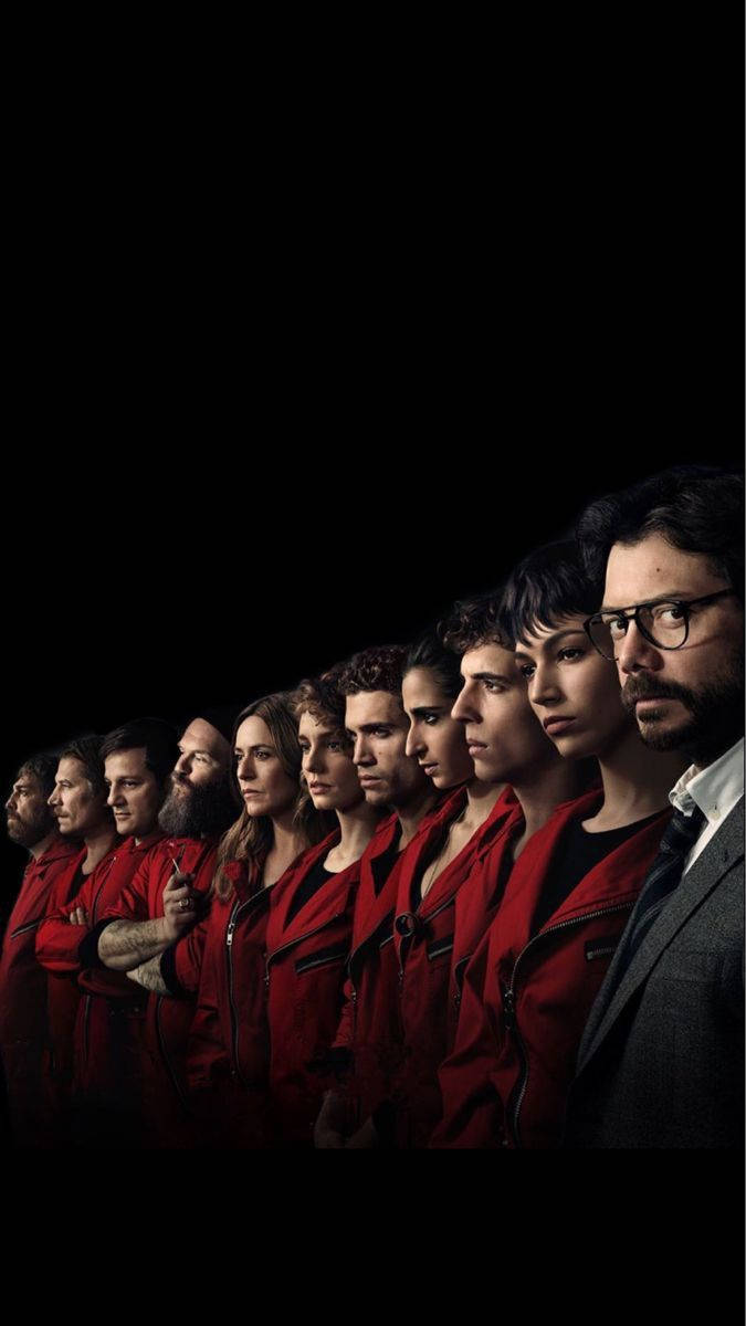 Πορτρέτο των ηθοποιών του Money Heist σε σειρά Ταπετσαρία