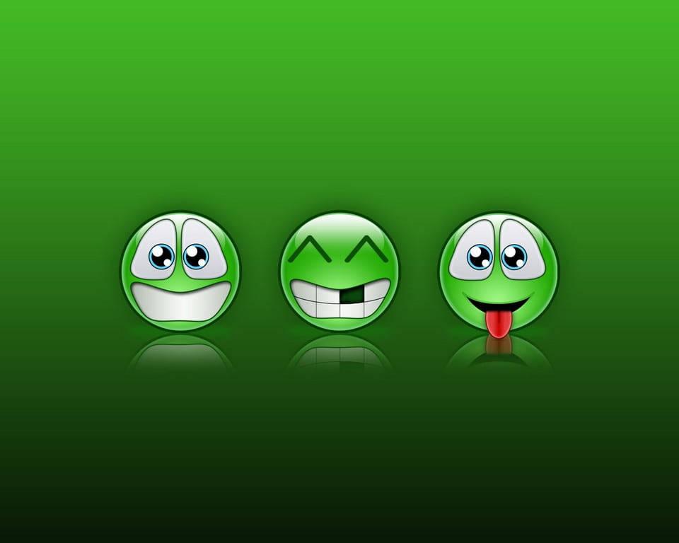 Πράσινα emojis του MSN Messenger Ταπετσαρία