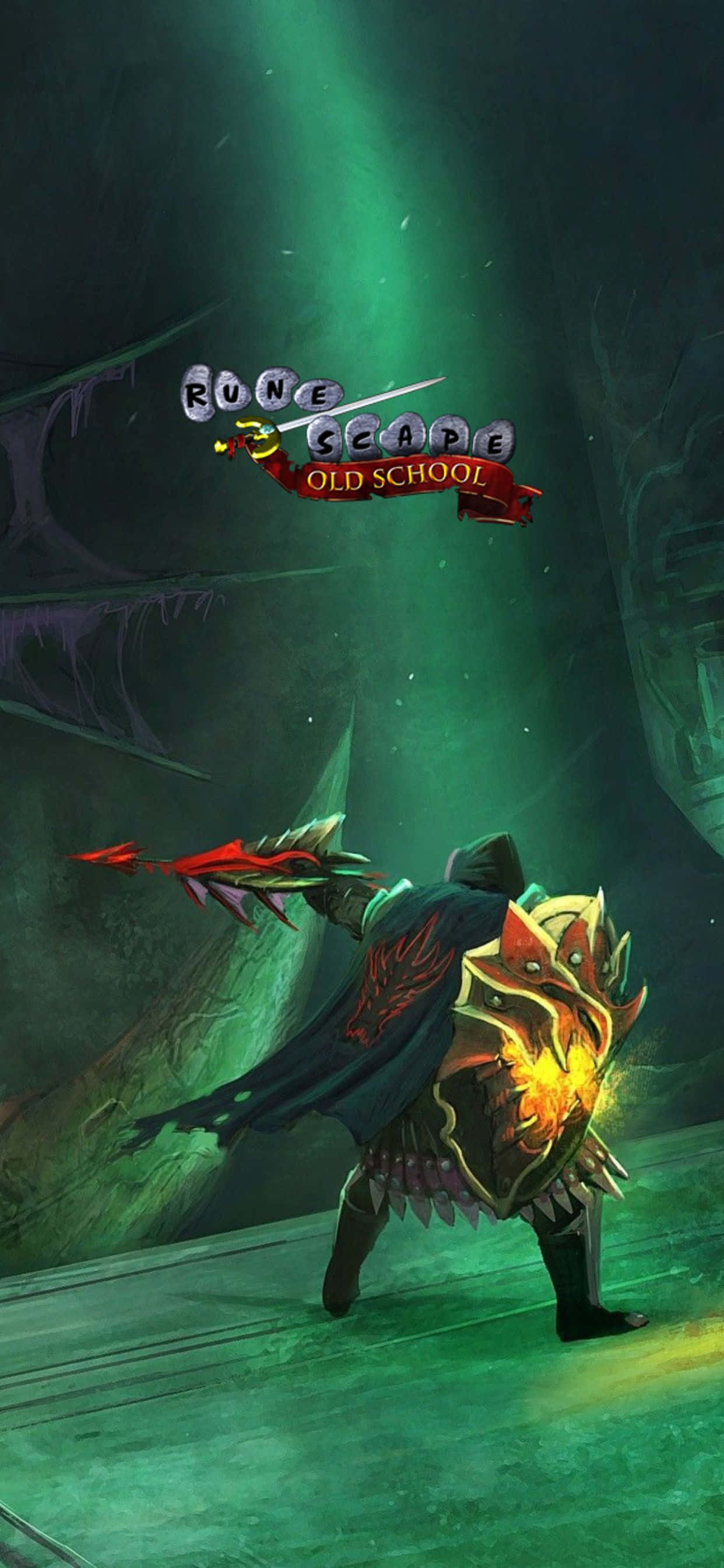 Πράσινη Αρχική Οθόνη iPhone Xs Max Runescape Oldschool Φόντο Ταπετσαρία