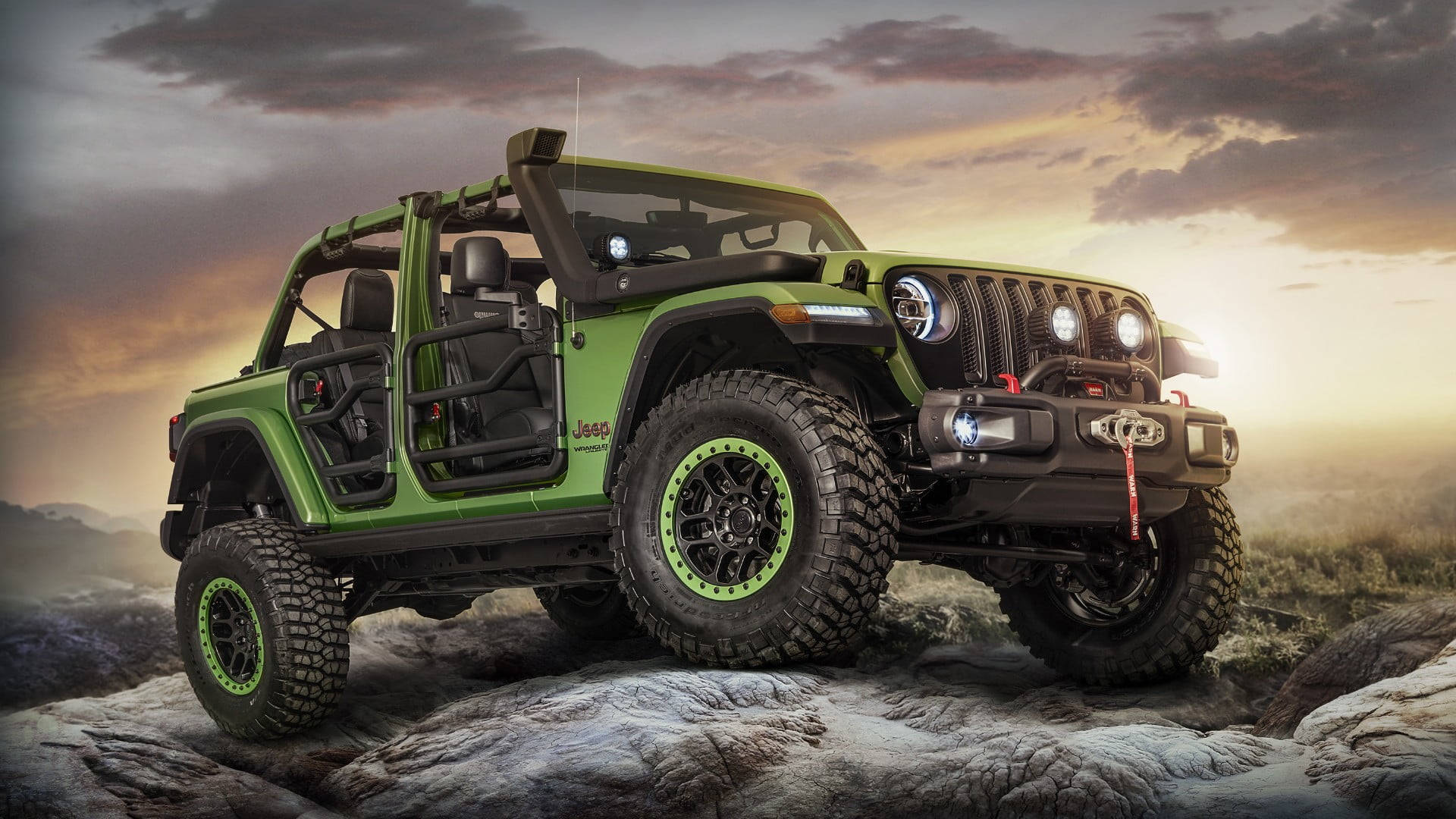 Πράσινο Thar 4K Jeep — Αυτοκίνητο 4K GIF Ταπετσαρία