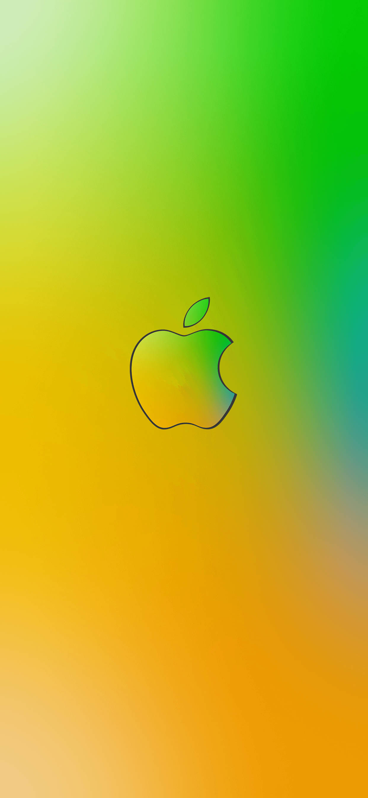 Πρασινοκίτρινο Λογότυπο Apple iPhone Ταπετσαρία
