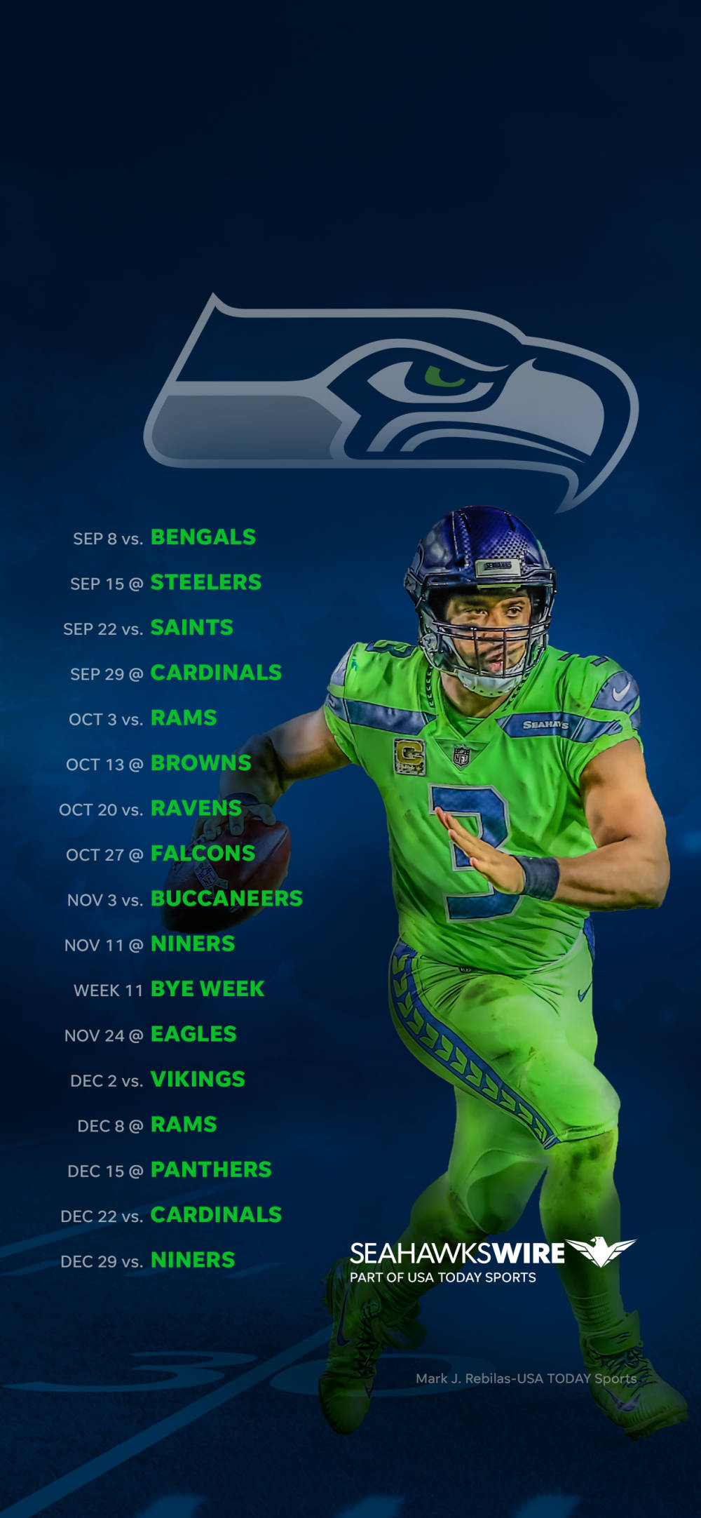 Πρόγραμμα Seattle Seahawks Ταπετσαρία