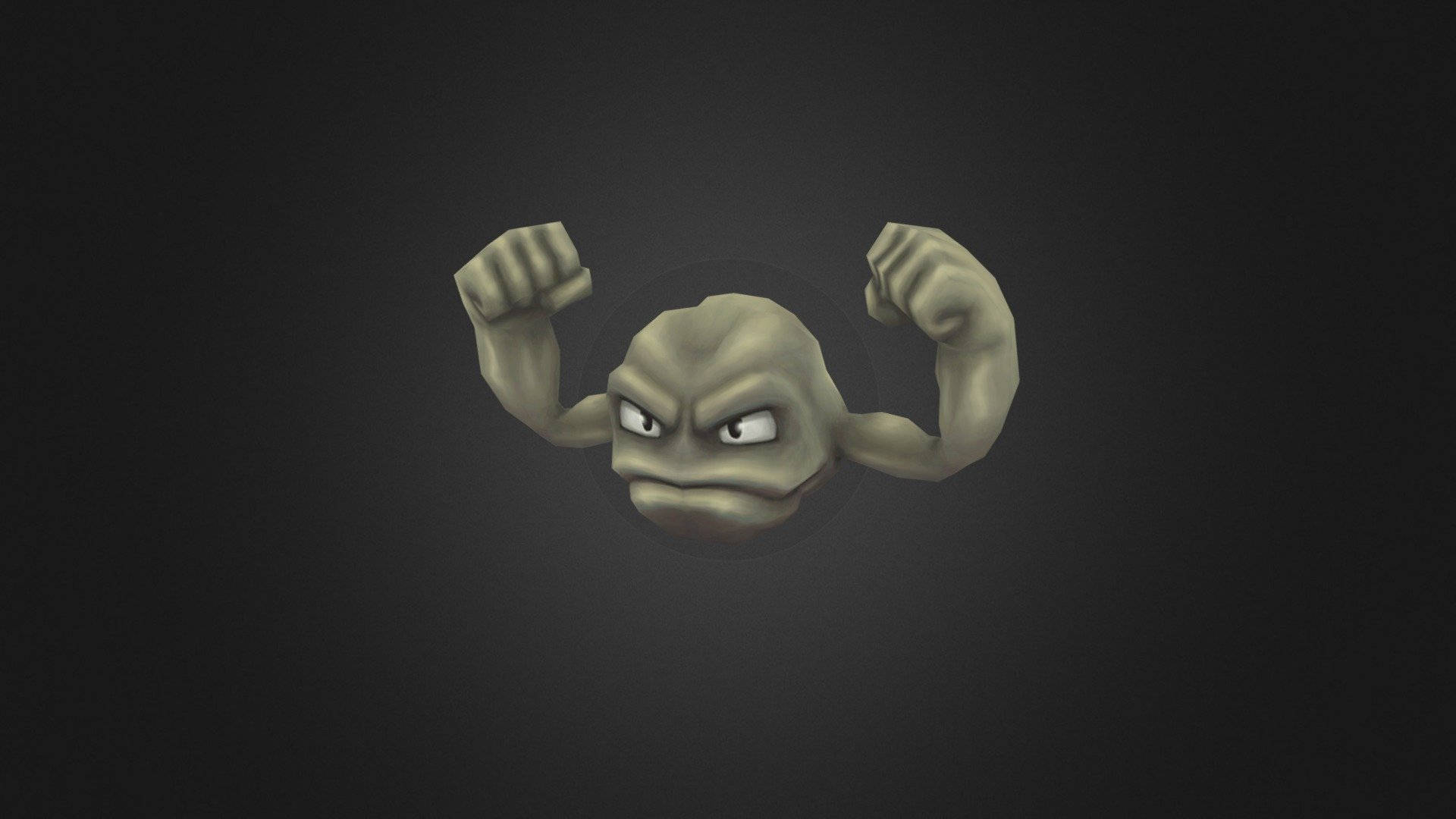 Ρεαλιστικό Geodude με Μαύρο Φόντο Ταπετσαρία