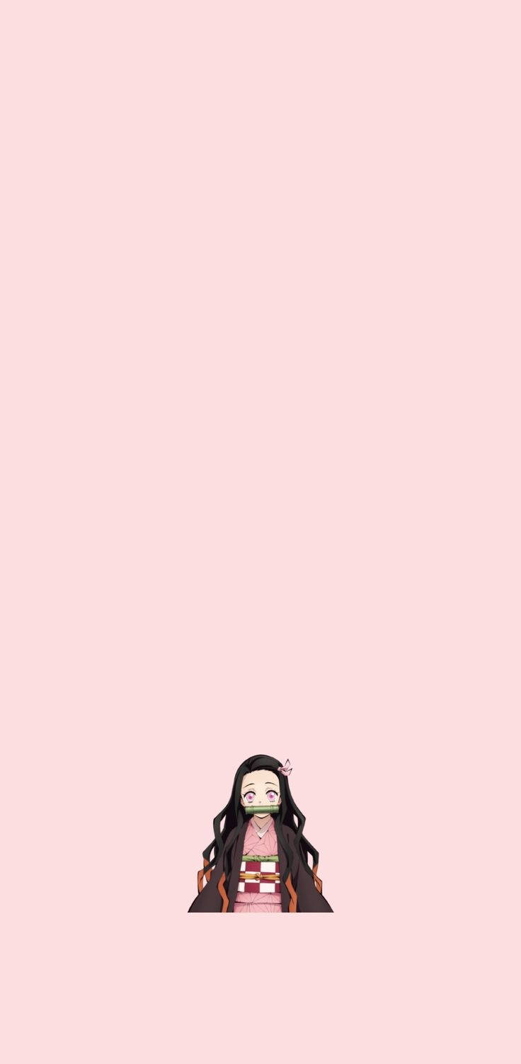 Ροζ Kawaii Nezuko Ταπετσαρία