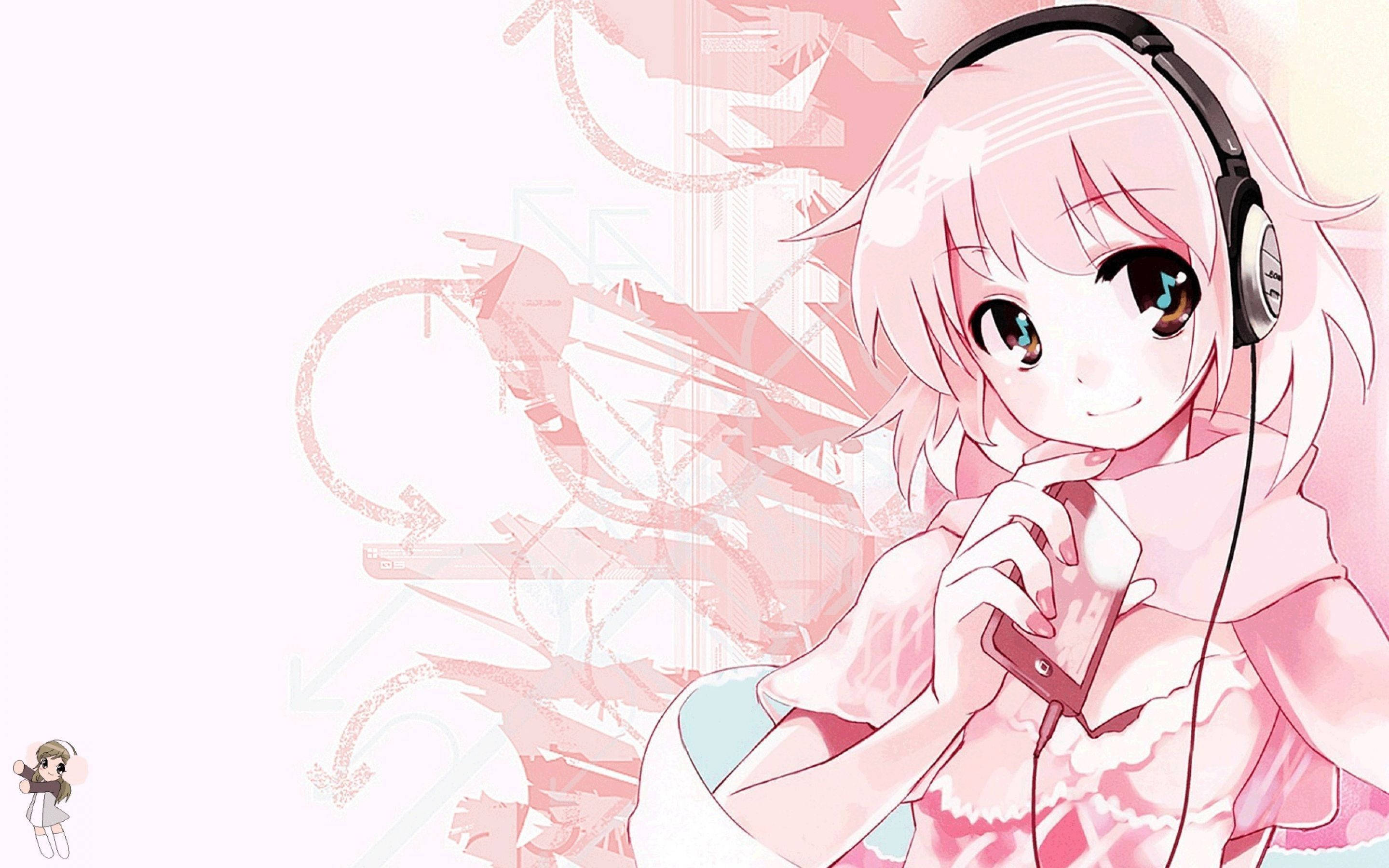 Ροζ Αισθητική Anime Sonico Ταπετσαρία