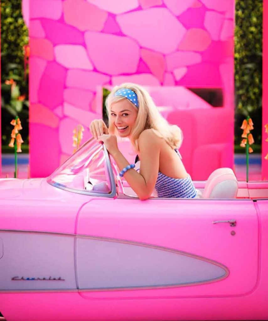 Ροζ Αισθητική Φωτογραφία της Margot Robbie Ταπετσαρία