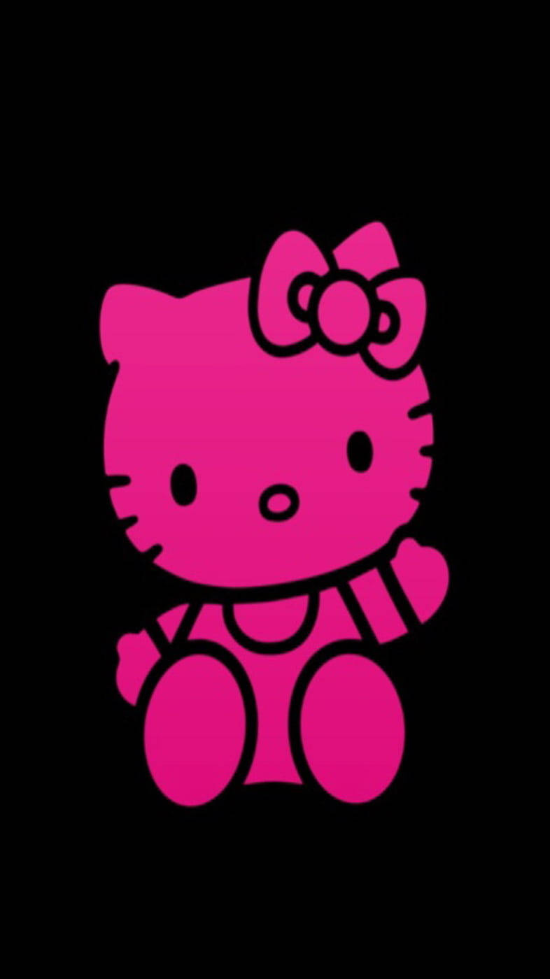Ροζ και Μαύρη Hello Kitty Ταπετσαρία