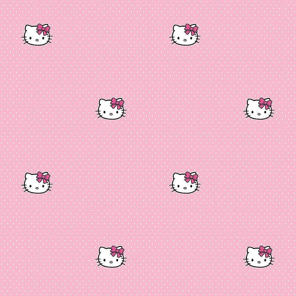 Ροζ Μοτίβο Κεφαλιού Hello Kitty Ταπετσαρία