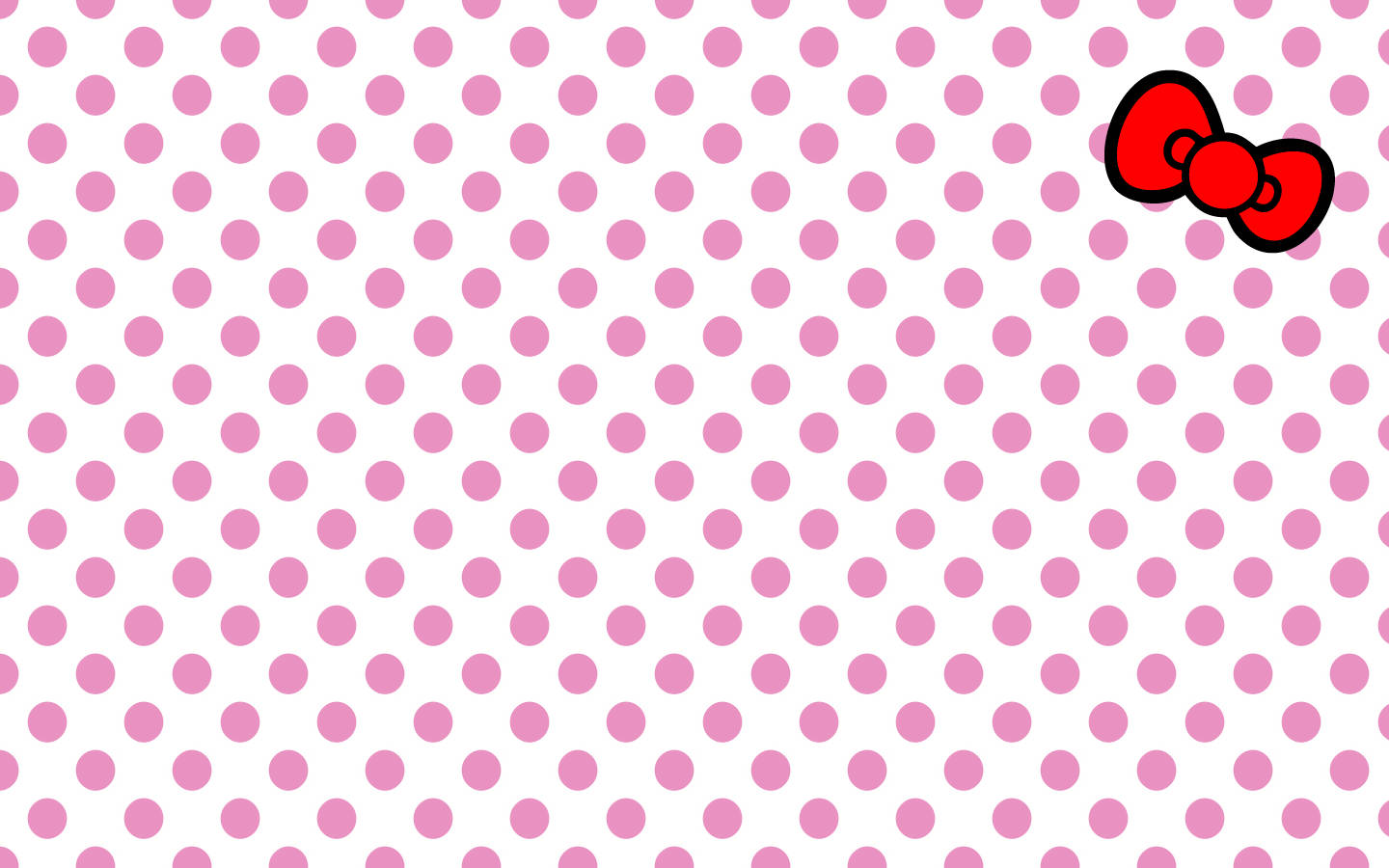 Ροζ Μοτίβο Πόλκα Ντοτ Hello Kitty Ταπετσαρία
