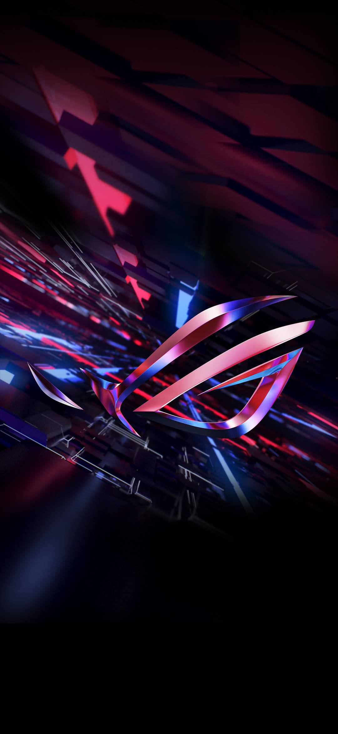 Σαγηνευτικό Κόκκινο 3D Asus ROG Phone με Λαμπερό Λογότυπο Ταπετσαρία