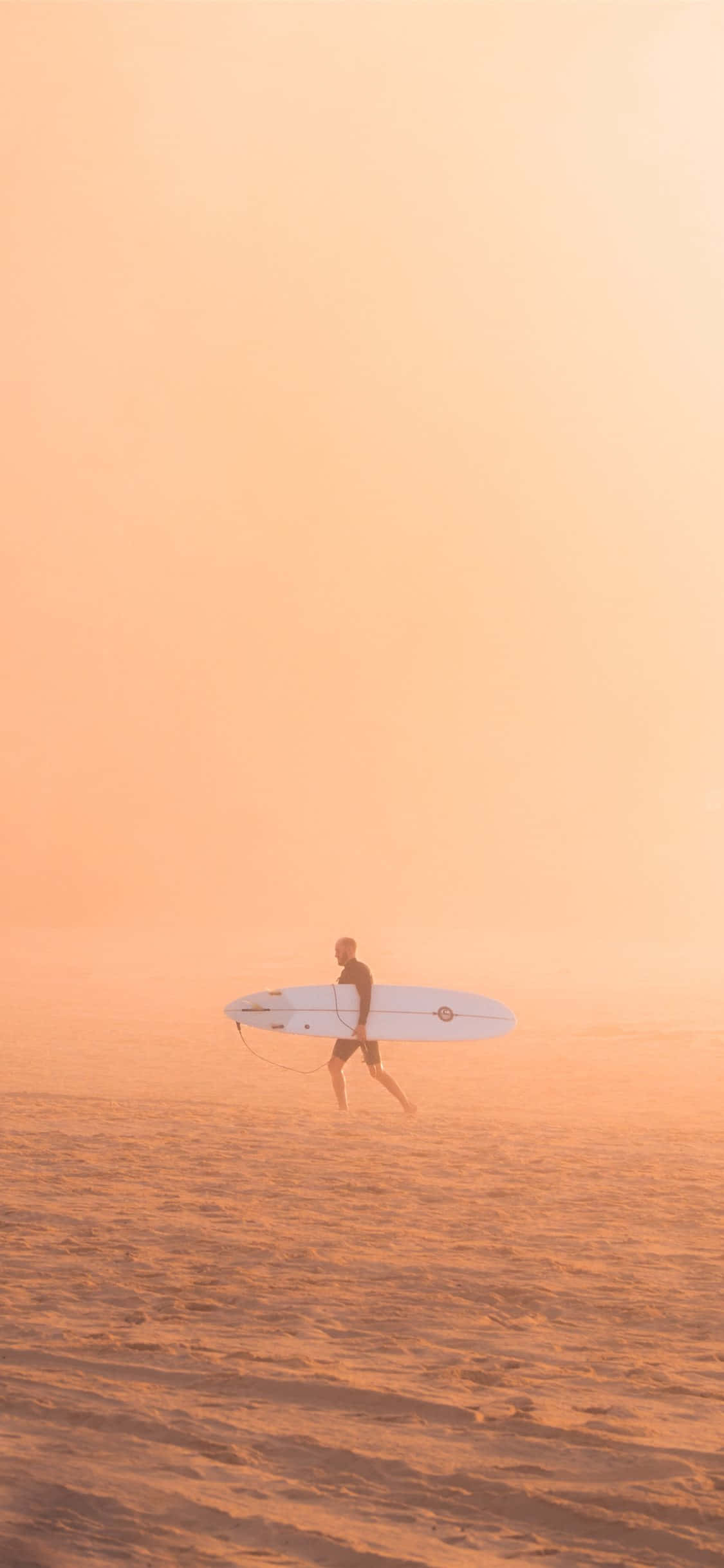 Σανίδα Surf Πορτοκαλί Ουρανός Ηλιοβασίλεμα Ταπετσαρία
