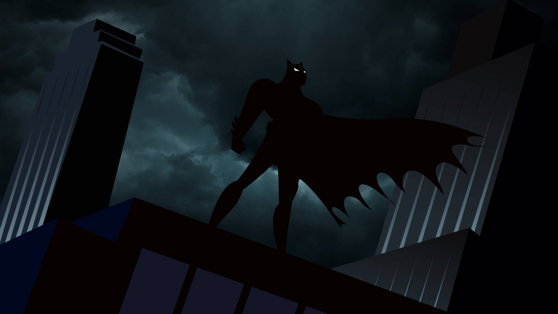 Ταπετσαρία σιλουέτας κινουμένων σχεδίων Batman — Batman Ταπετσαρία