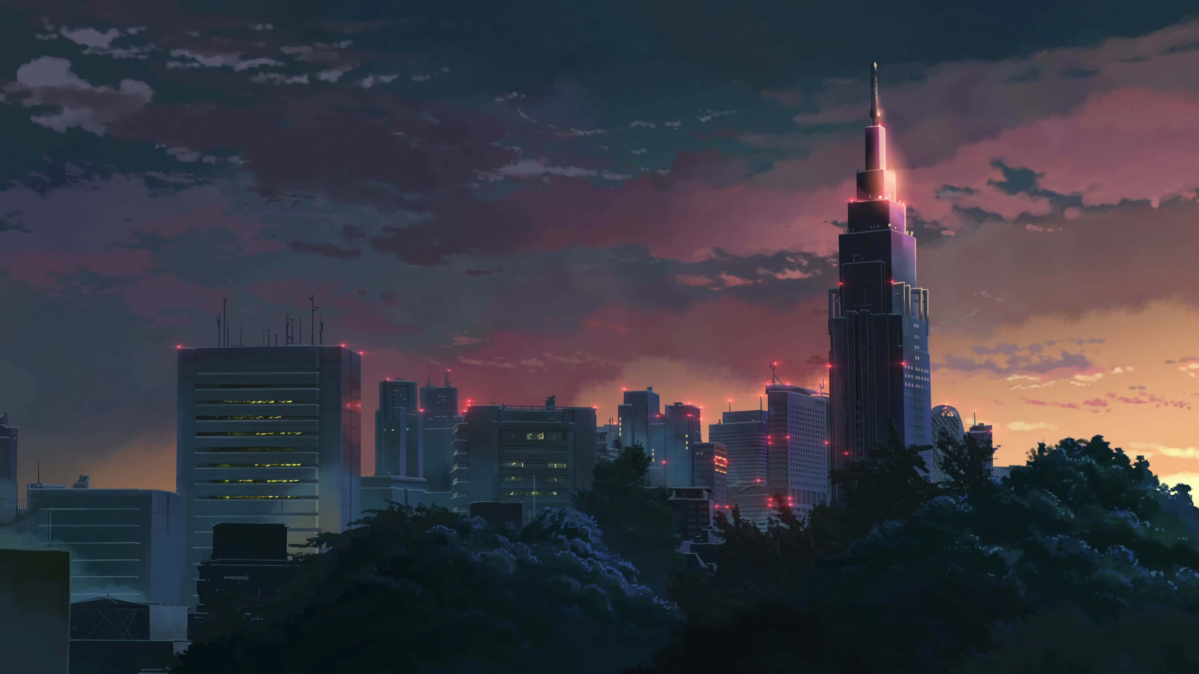 Σκηνή Πόλης Τόκιο σε 4K Anime Ταπετσαρία