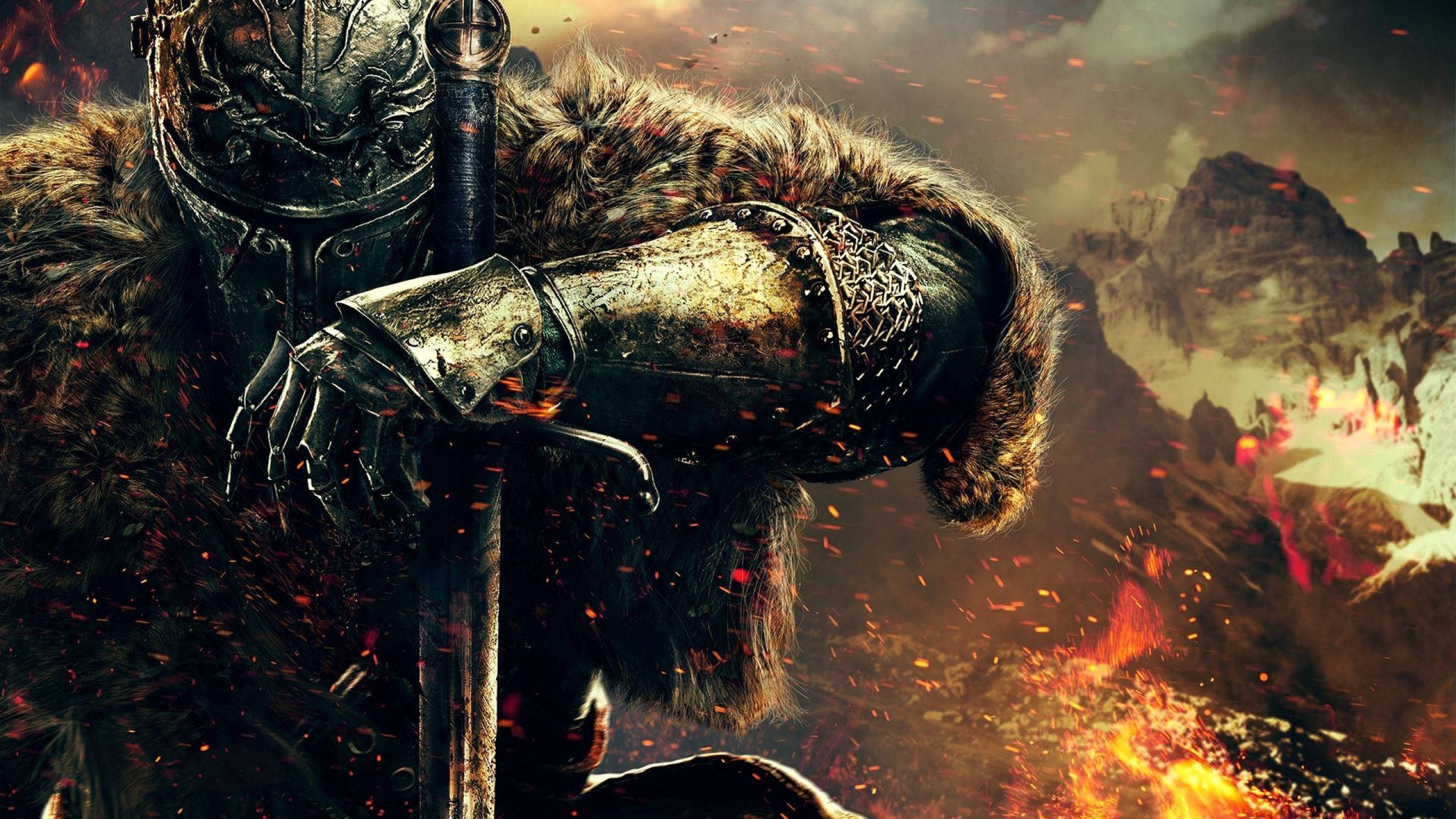 Σκοτεινές Ψυχές Ιππότης 1440p Gaming Background Ταπετσαρία