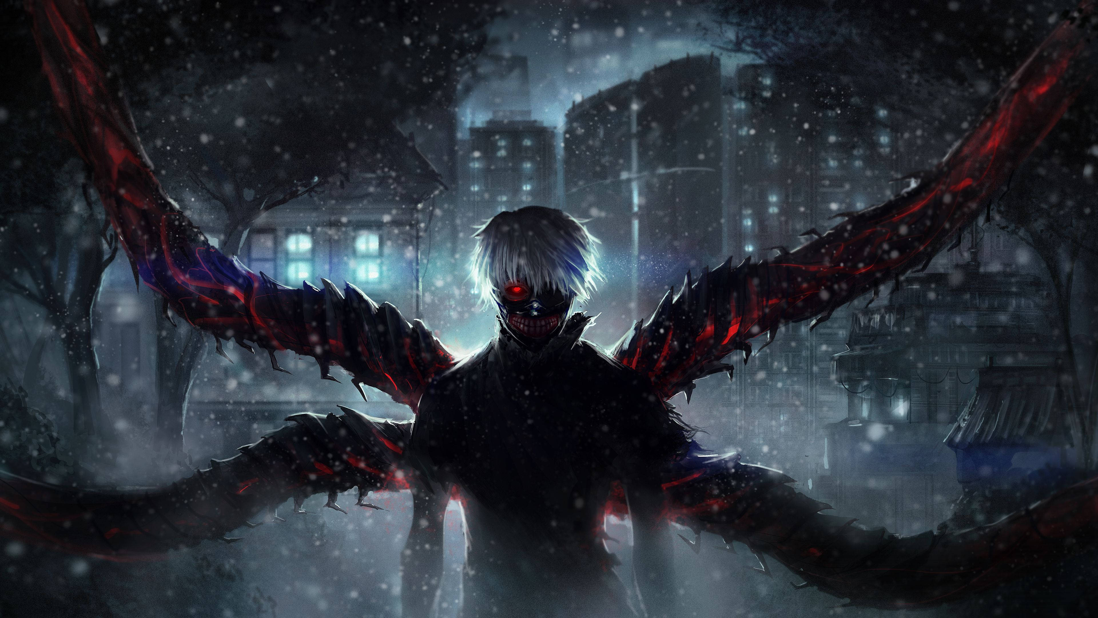 Σκοτεινή αισθητική anime επιφάνειας εργασίας Kaneki Ταπετσαρία