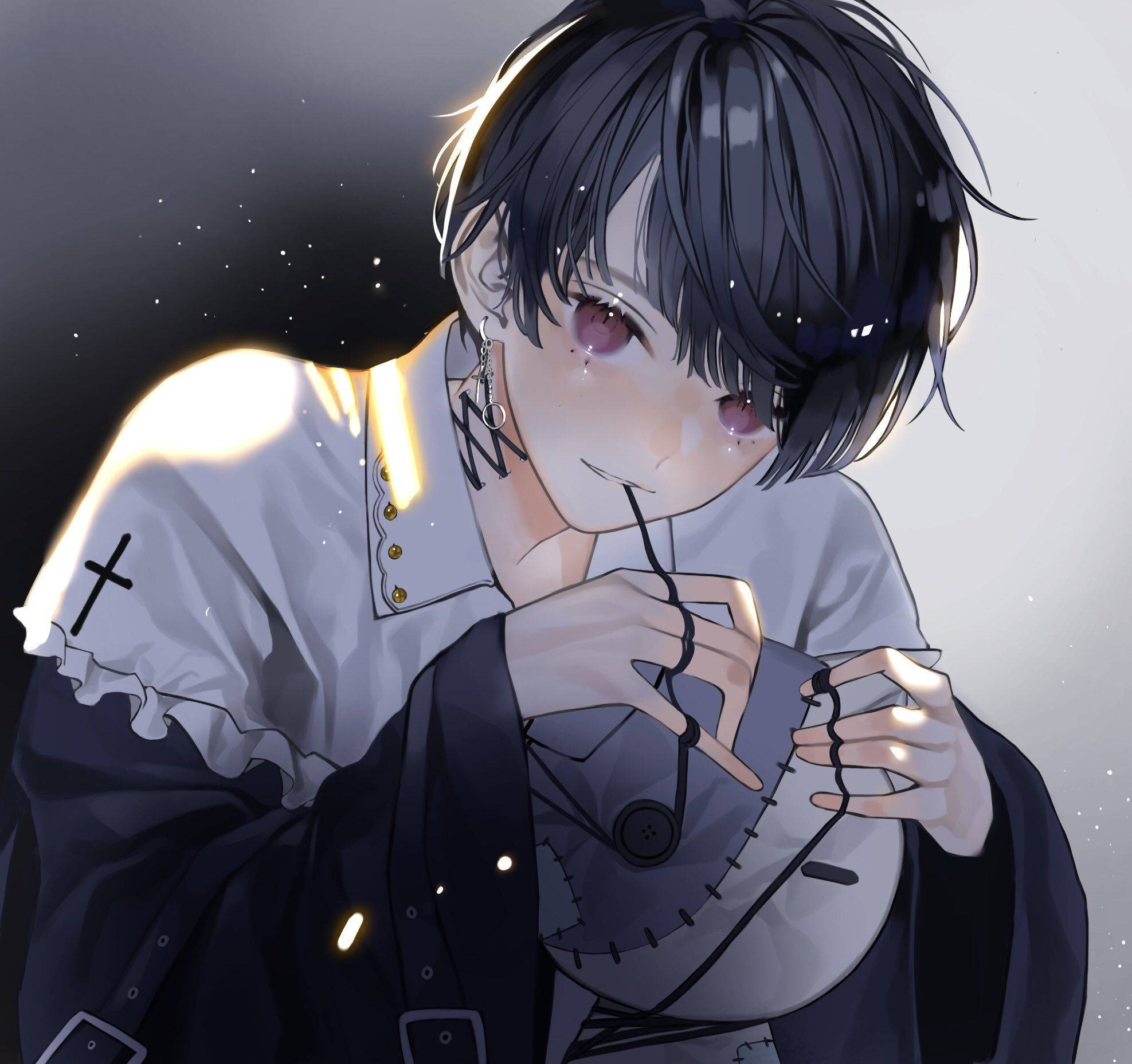 Σκοτεινό Emo Αγόρι Edgy Anime Pfp Ταπετσαρία