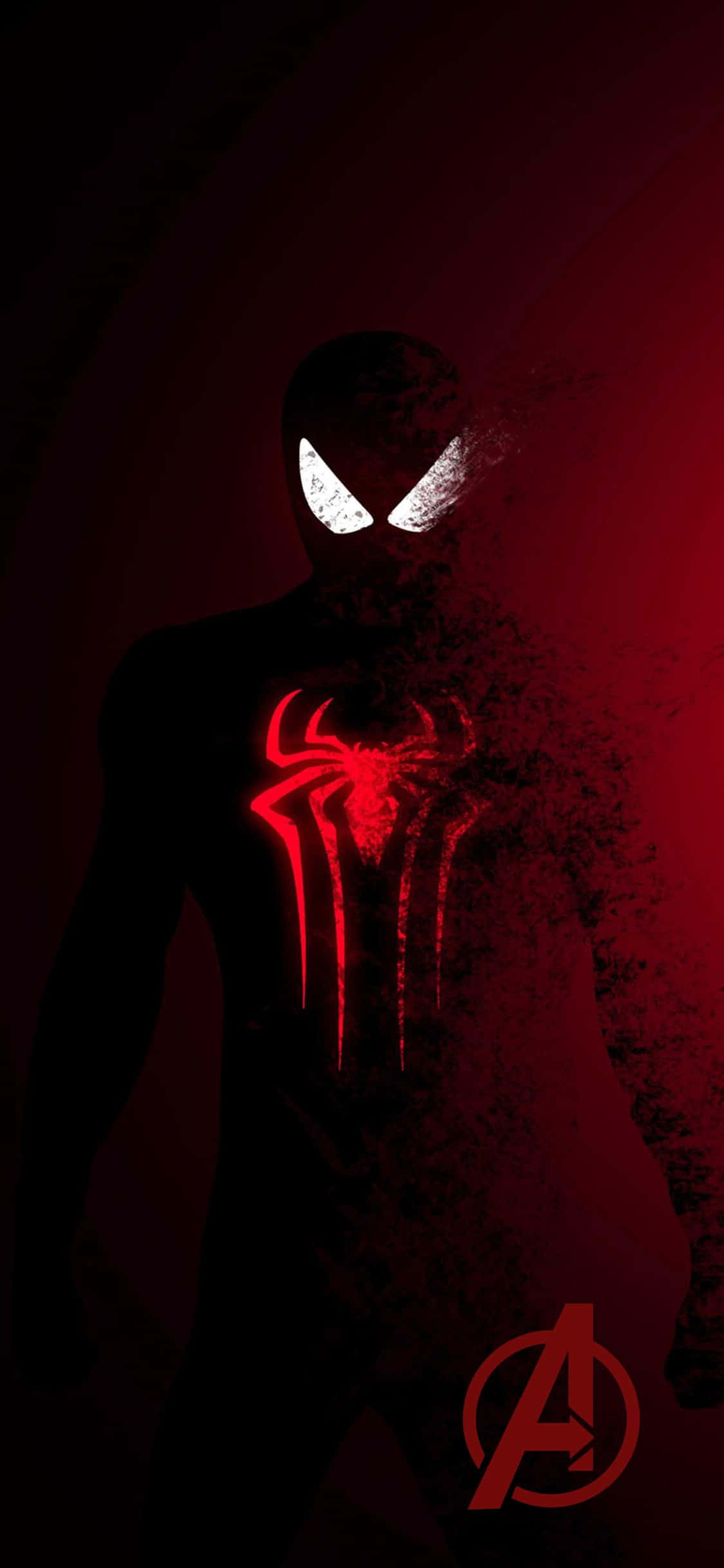 Σκούρο Κόκκινο iPhone XS Φόντο Avengers Spider-man Ταπετσαρία