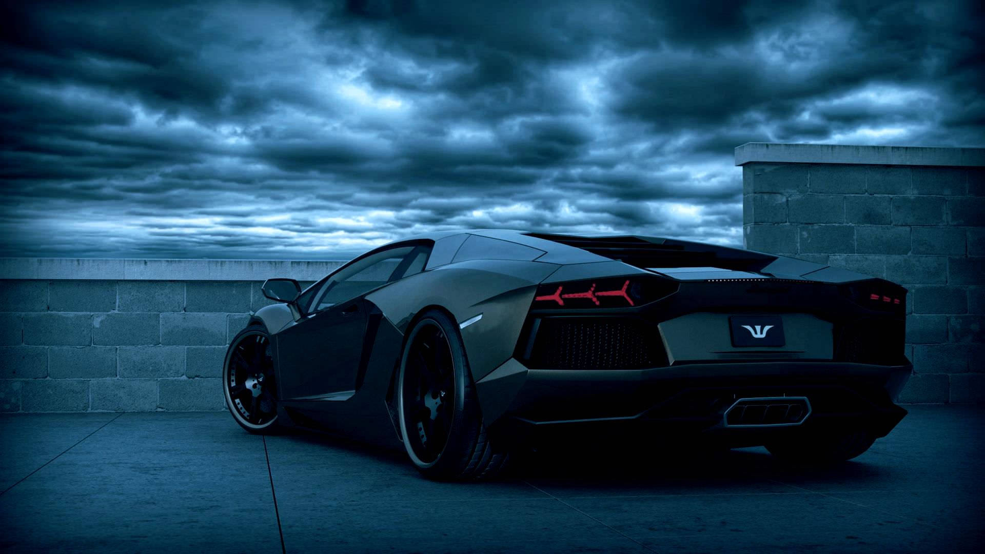Σκούρο Μπλε Μαύρη Lamborghini Ταπετσαρία