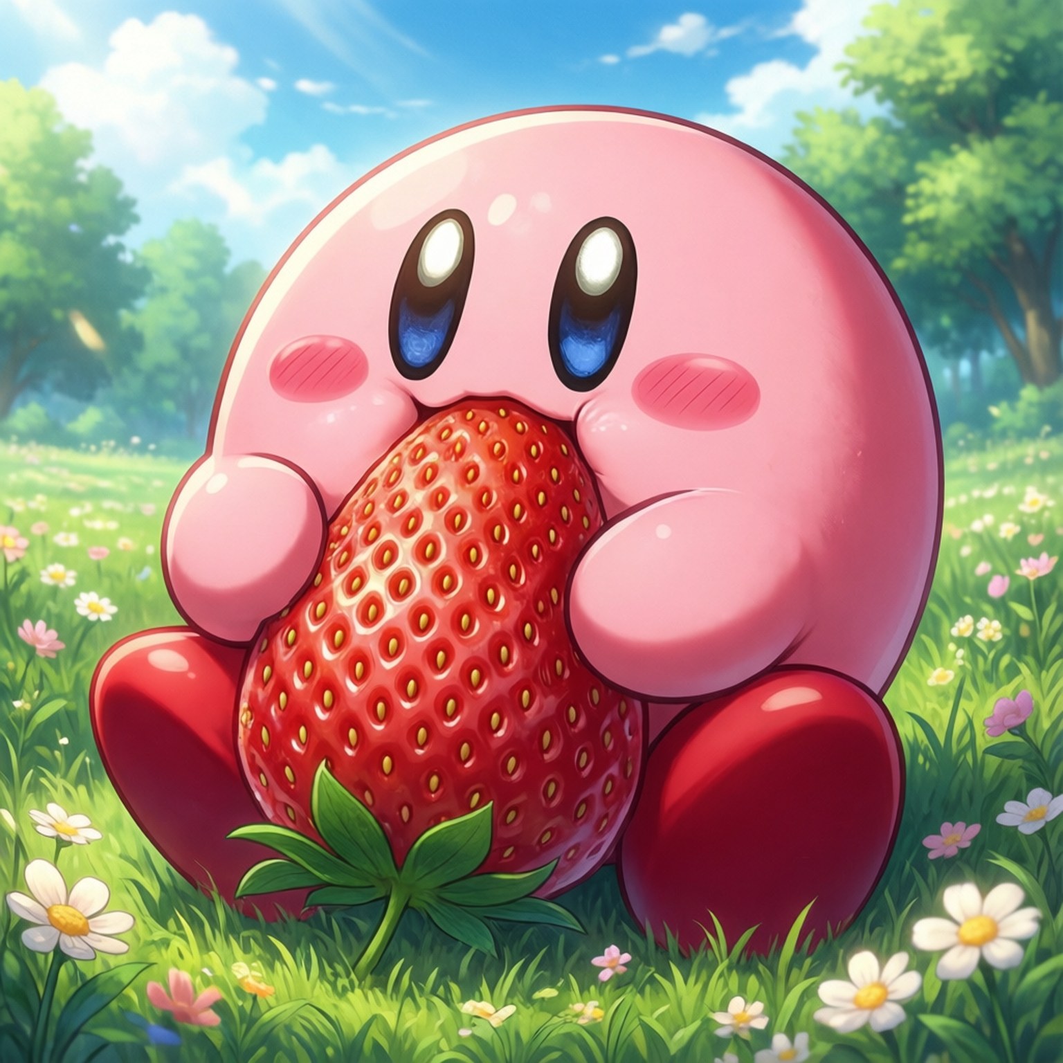 Σνακ με τον Kirby Ταπετσαρία