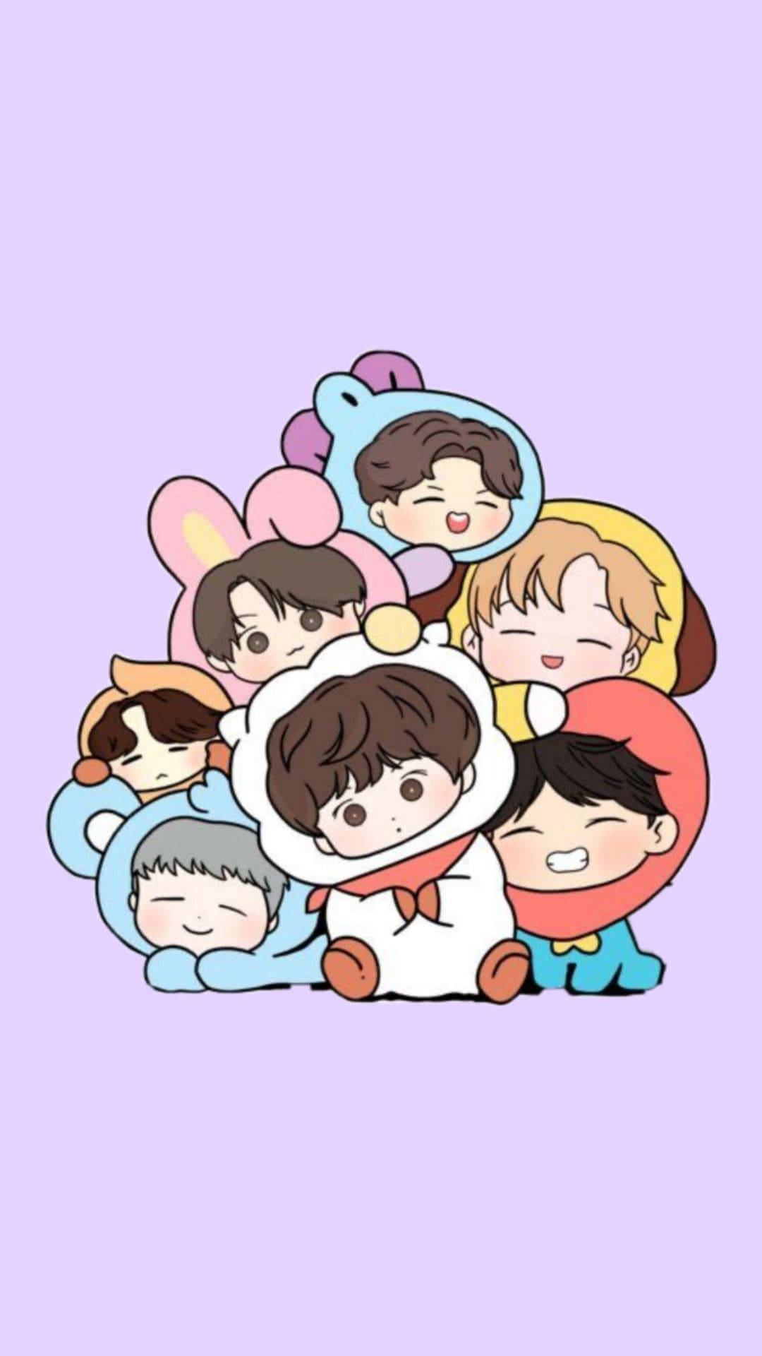 Στοίβα Chibi BTS Ταπετσαρία