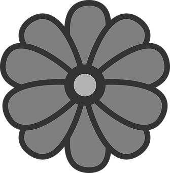 Στυλιζαρισμένο Γκρι Λουλούδι Γραφικό Ταπετσαρία