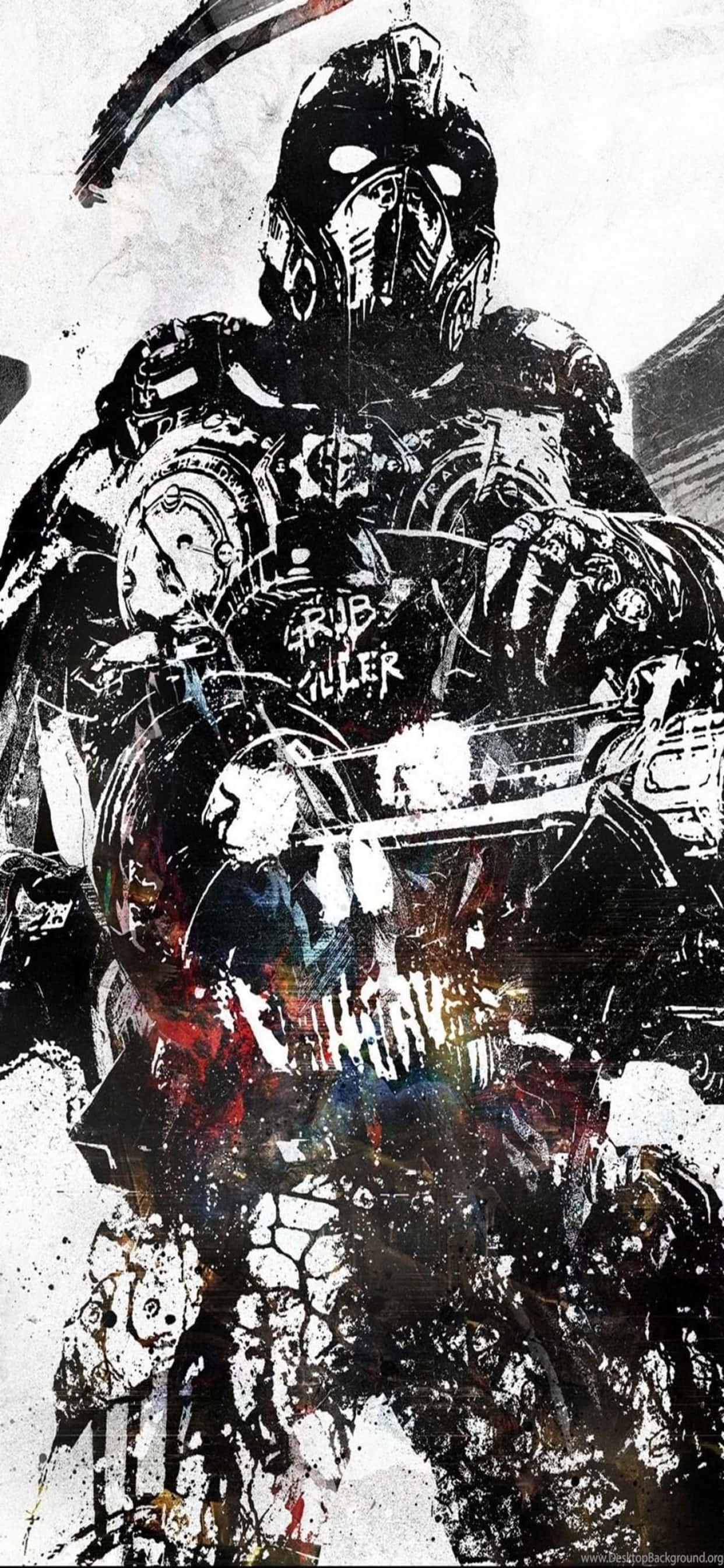 Συναρπαστική Δράση Gears of War 5 σε iPhone XS Max Ταπετσαρία