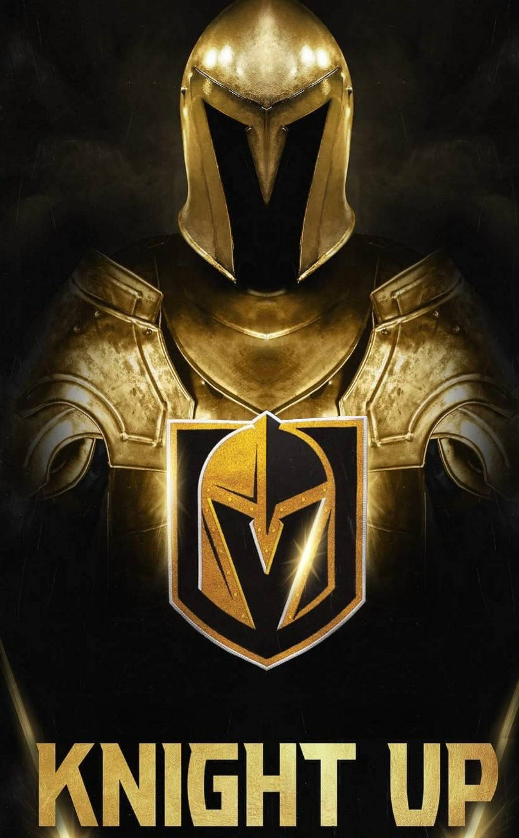 Συναρπαστική δράση των Vegas Golden Knights με το μεταμορφωτικό τους λογότυπο. Ταπετσαρία