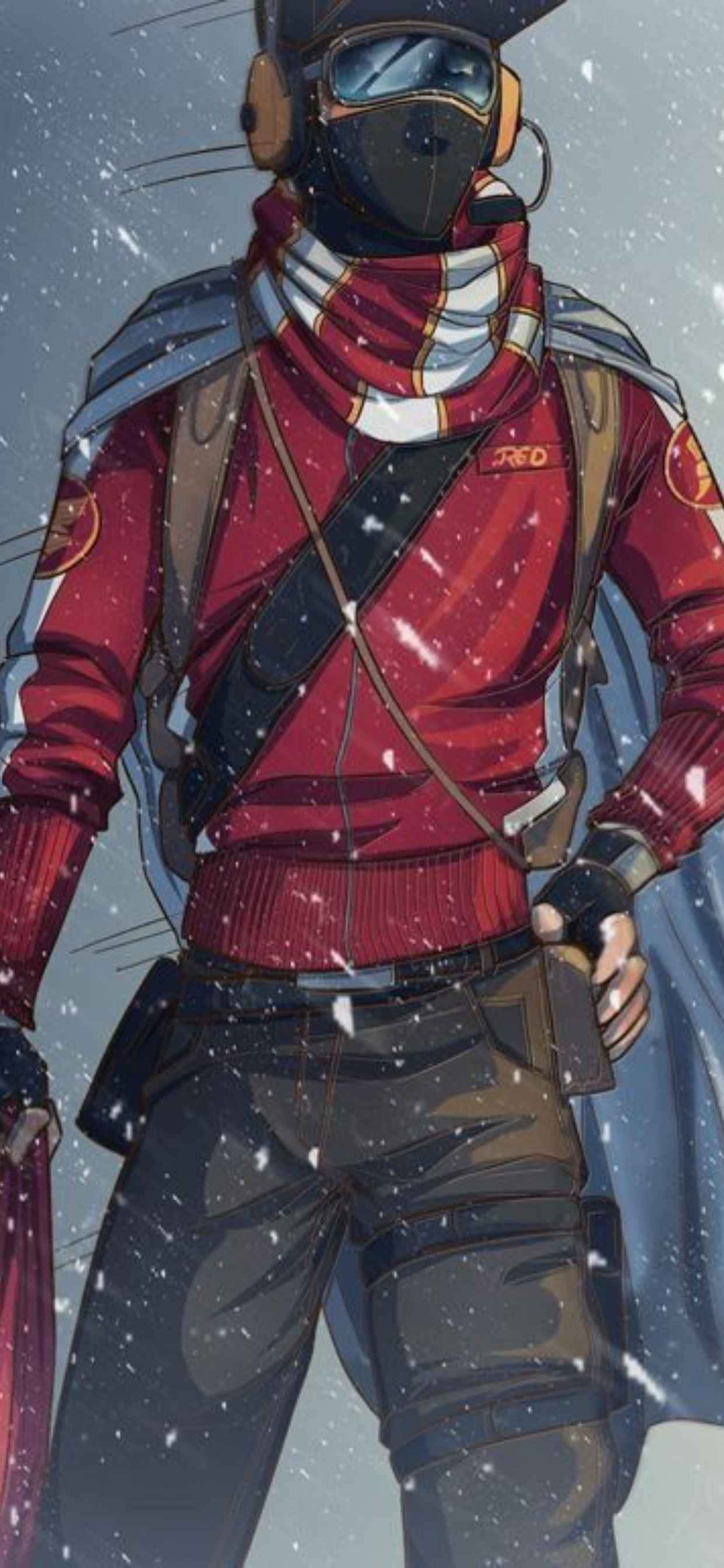 Σχέδιο Χαρακτήρα Scout iPhone Xs Max Team Fortress 2 Φόντο Ταπετσαρία